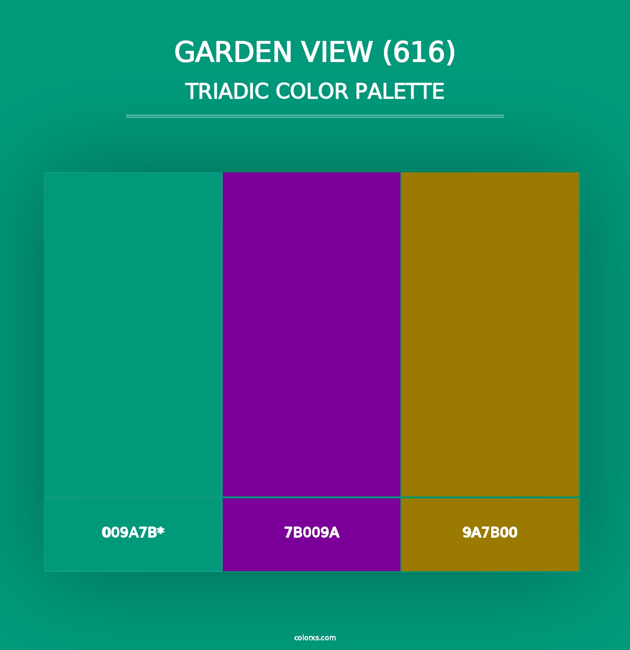 Garden View (616) - Triadic Color Palette