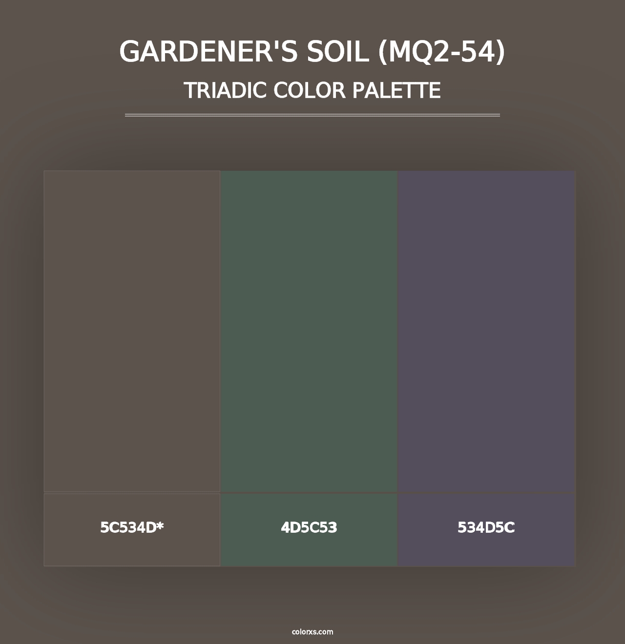 Gardener'S Soil (MQ2-54) - Triadic Color Palette