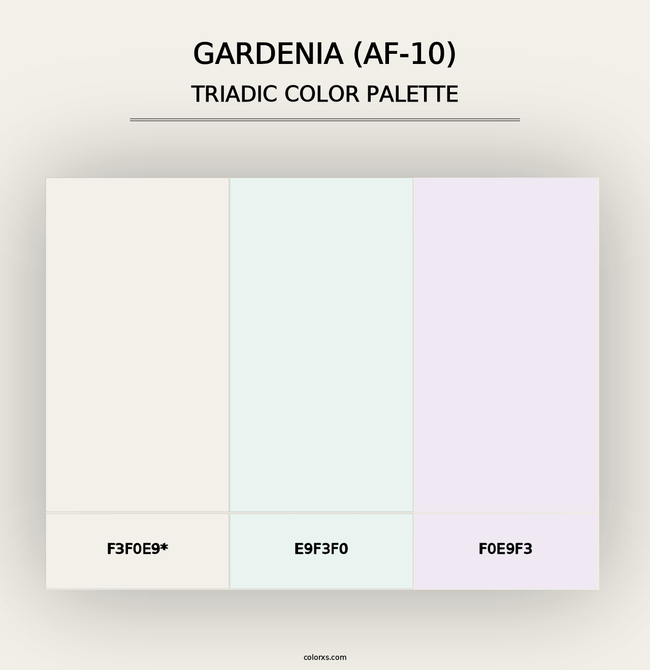 Gardenia (AF-10) - Triadic Color Palette