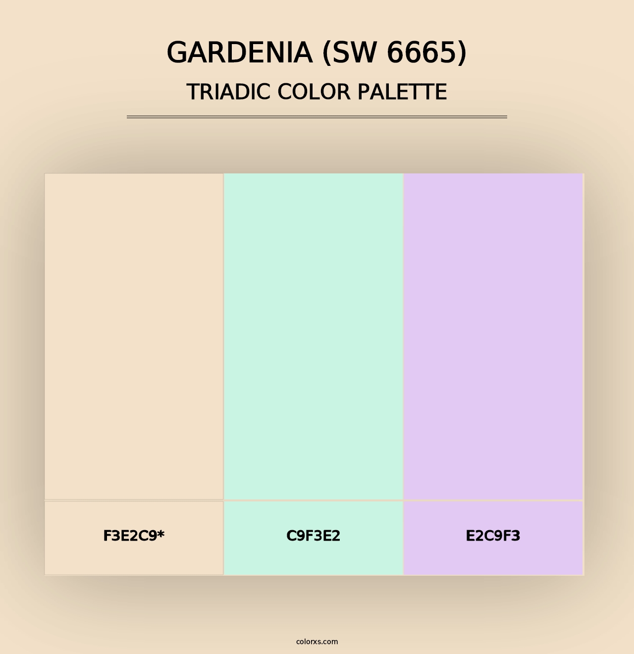 Gardenia (SW 6665) - Triadic Color Palette