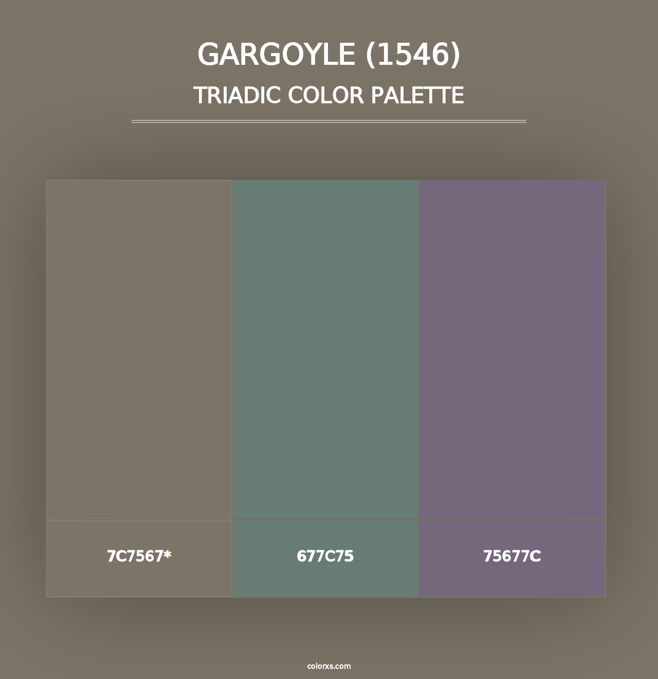 Gargoyle (1546) - Triadic Color Palette