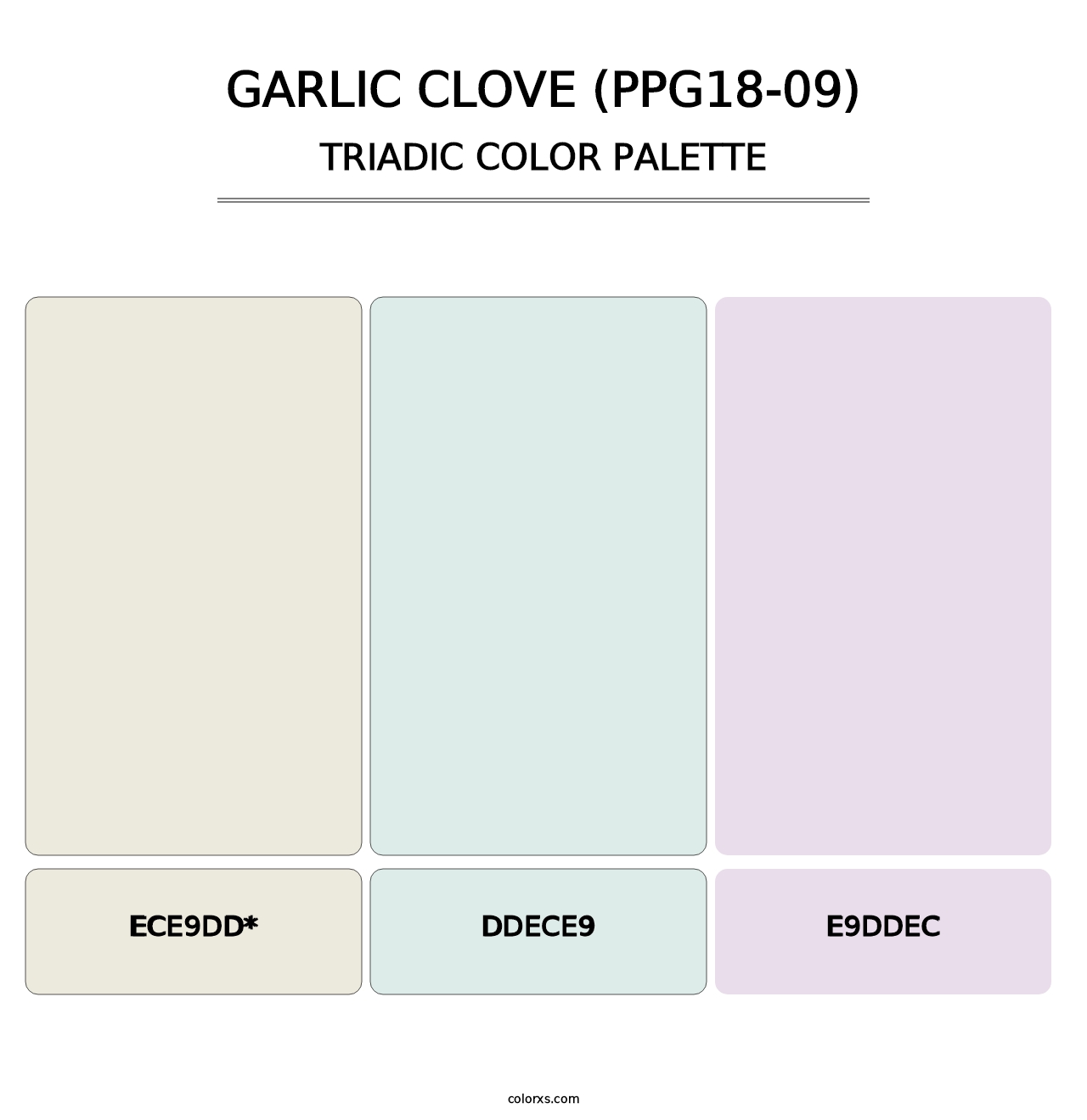 Garlic Clove (PPG18-09) - Triadic Color Palette