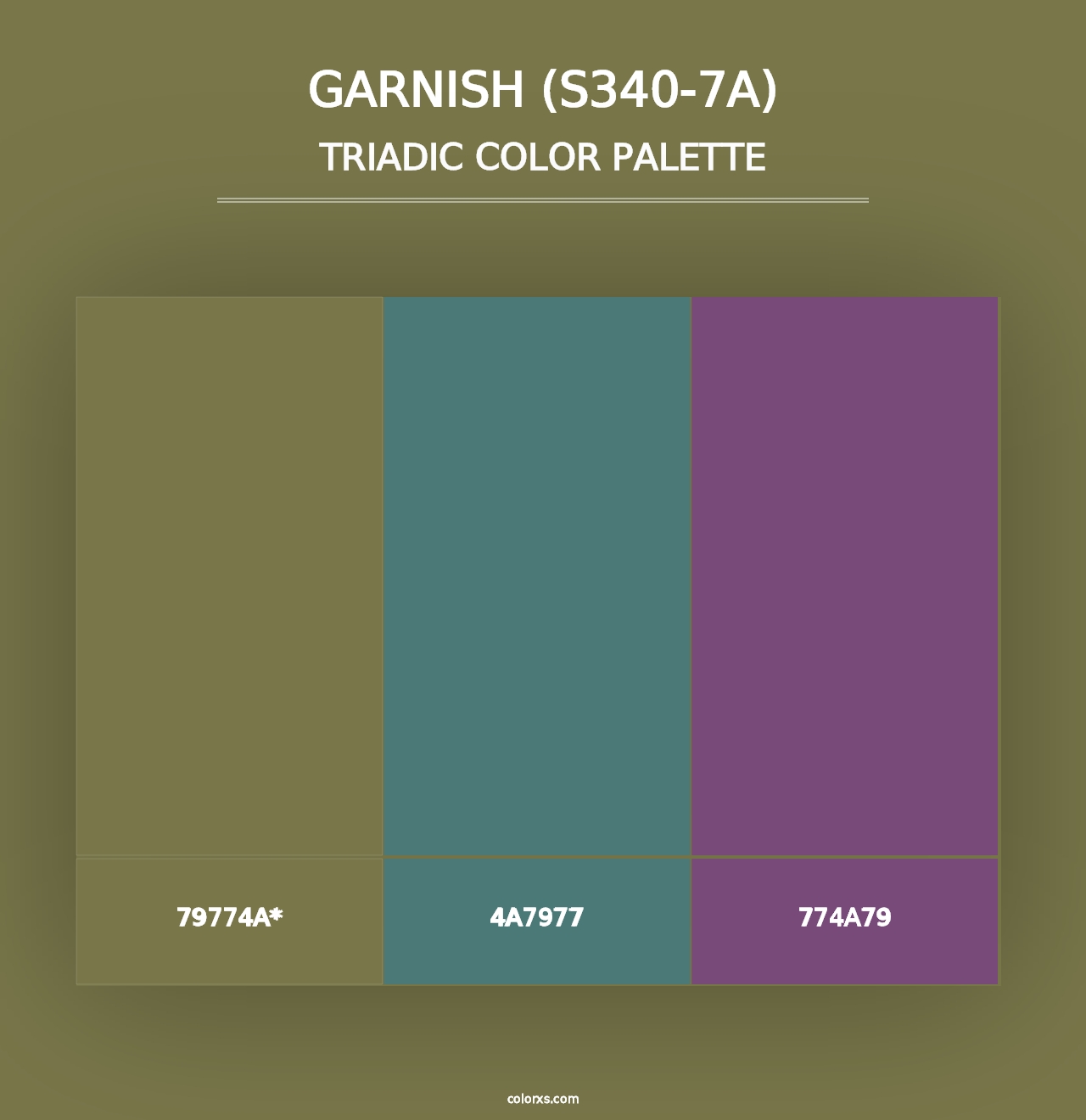 Garnish (S340-7A) - Triadic Color Palette