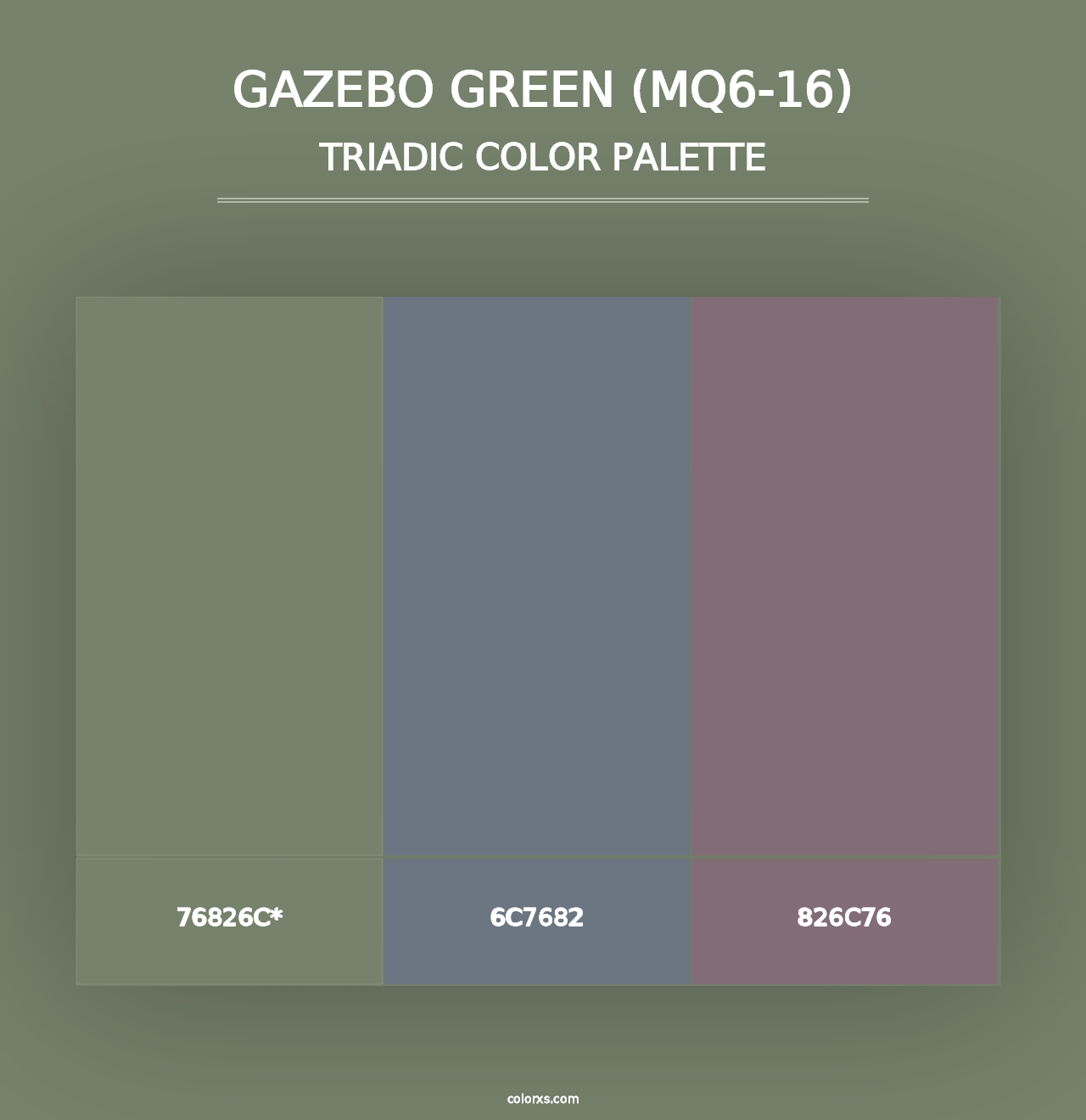 Gazebo Green (MQ6-16) - Triadic Color Palette