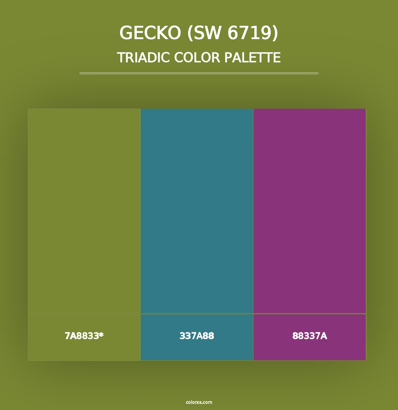 Gecko (SW 6719) - Triadic Color Palette