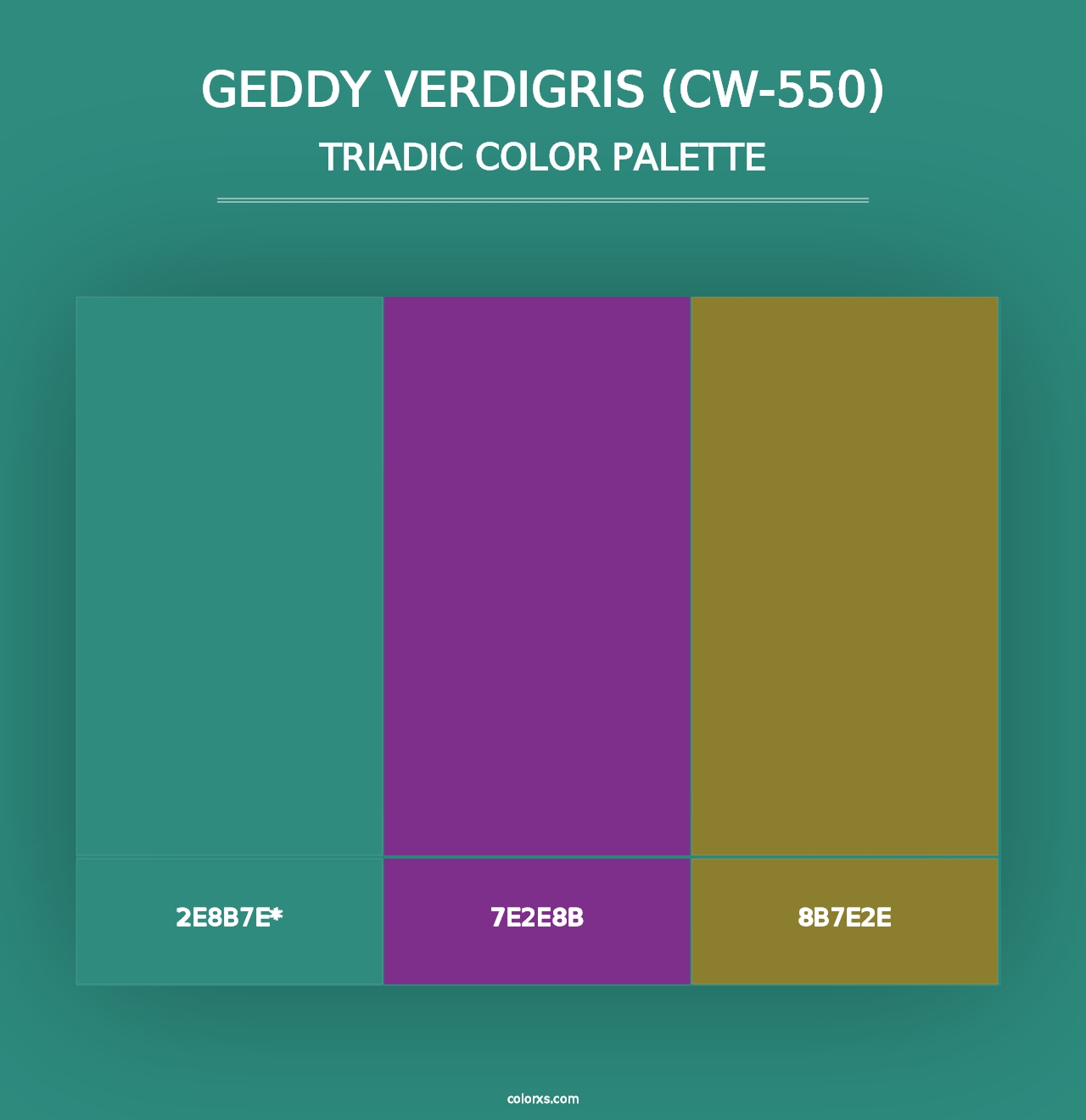 Geddy Verdigris (CW-550) - Triadic Color Palette