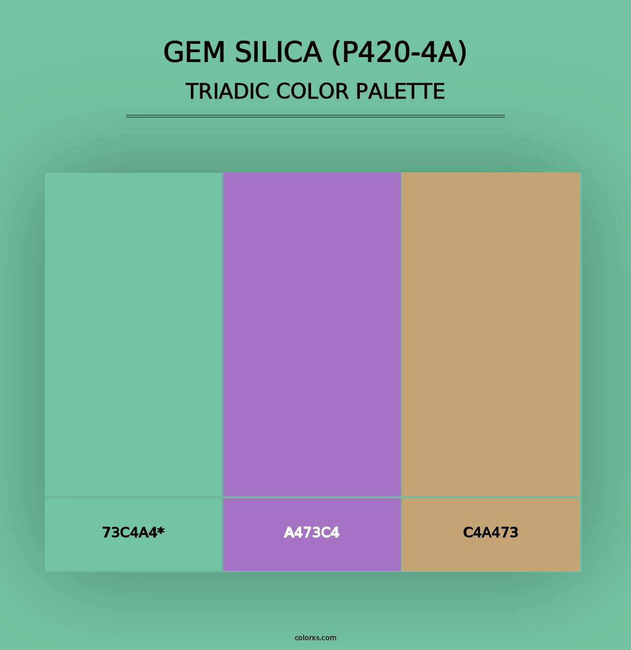 Gem Silica (P420-4A) - Triadic Color Palette