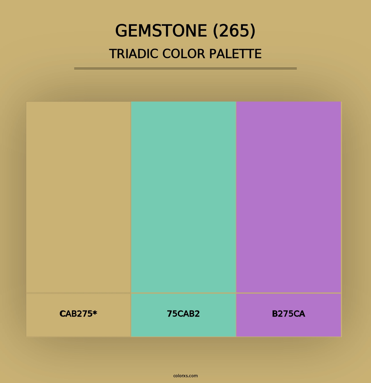 Gemstone (265) - Triadic Color Palette