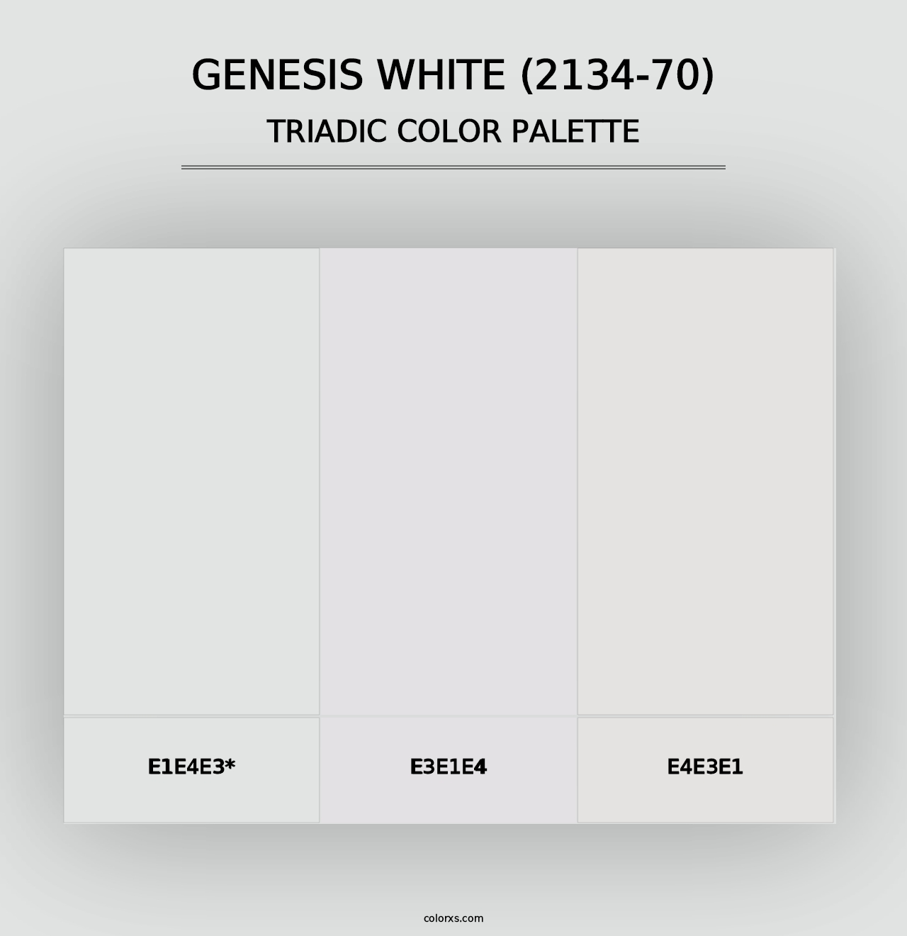 Genesis White (2134-70) - Triadic Color Palette