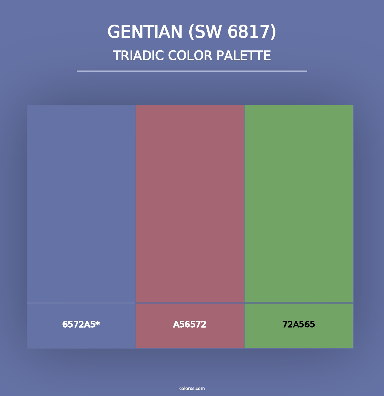 Gentian (SW 6817) - Triadic Color Palette