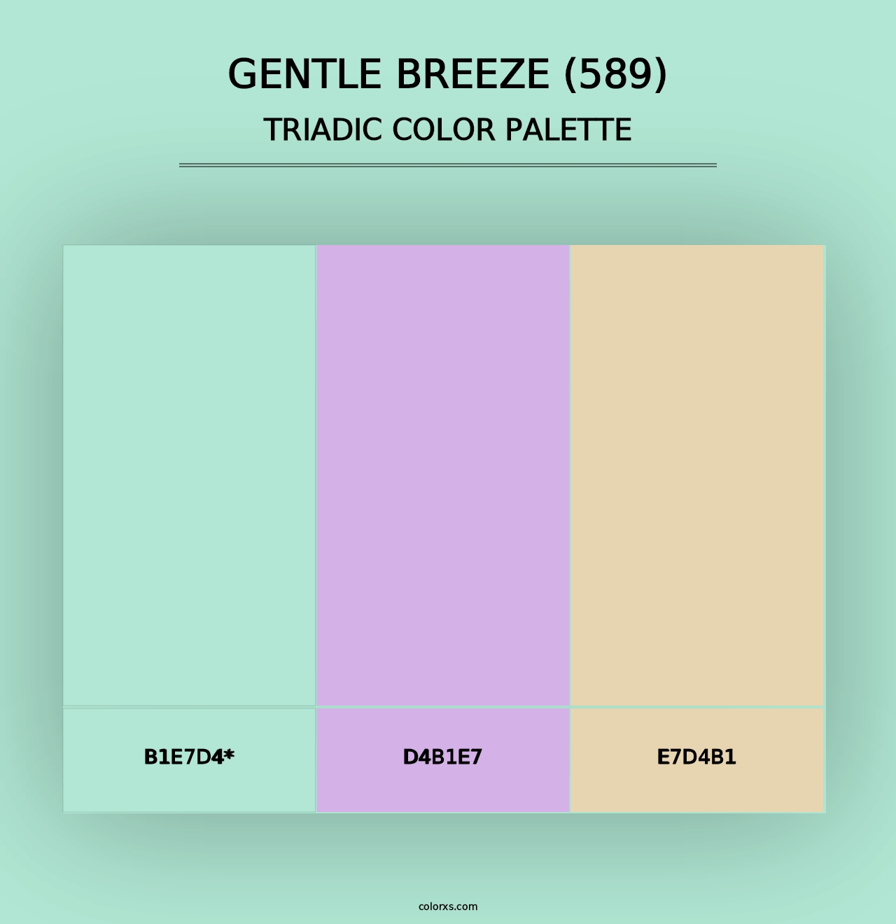 Gentle Breeze (589) - Triadic Color Palette