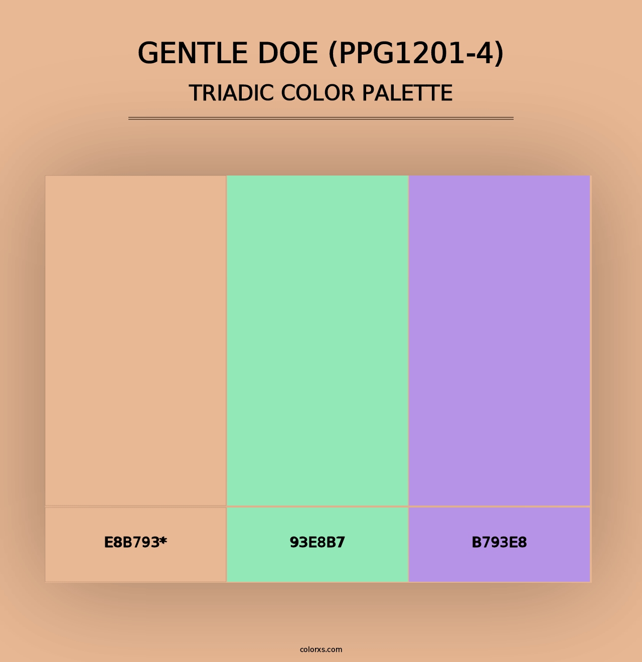 Gentle Doe (PPG1201-4) - Triadic Color Palette