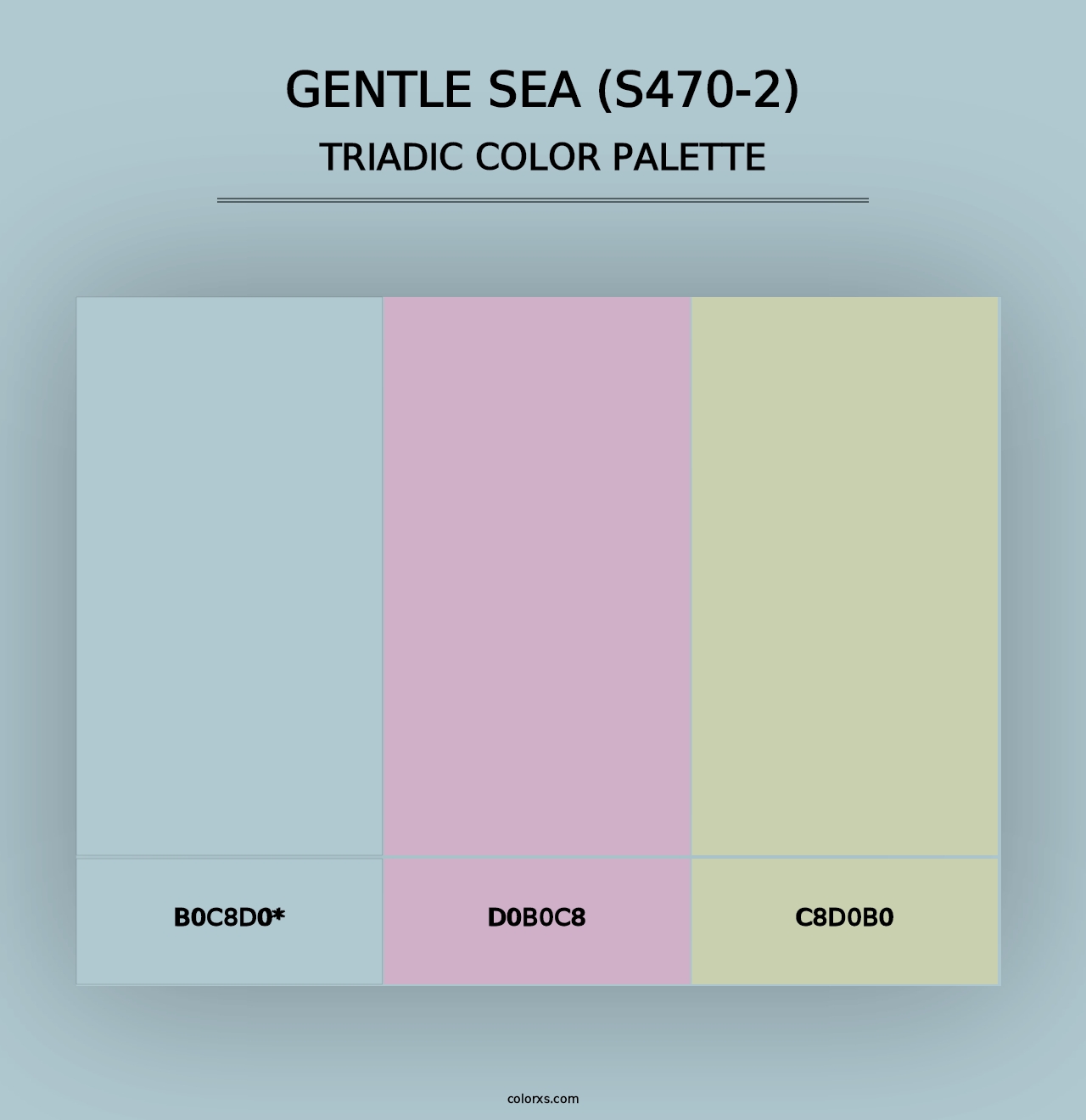 Gentle Sea (S470-2) - Triadic Color Palette