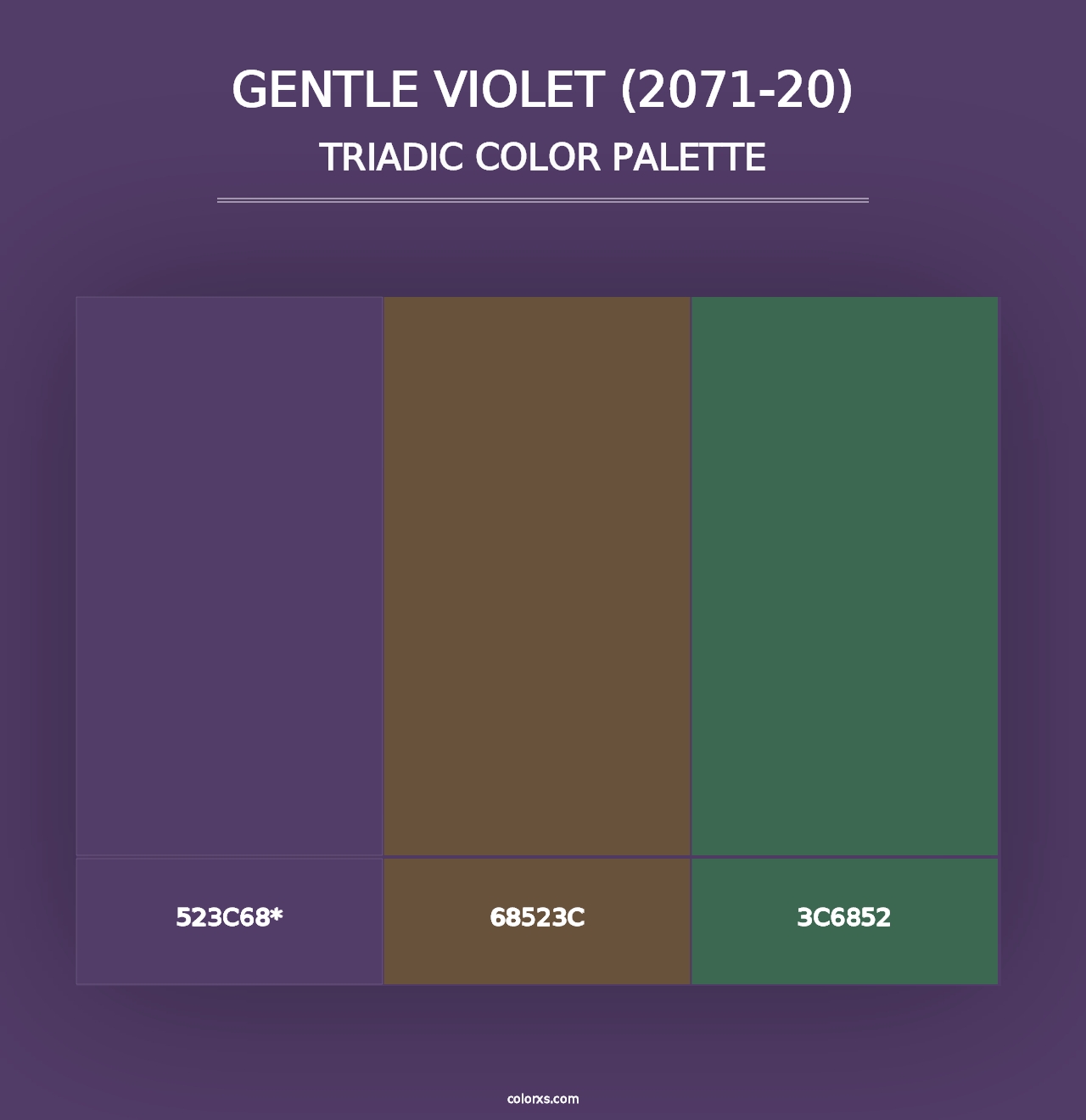 Gentle Violet (2071-20) - Triadic Color Palette