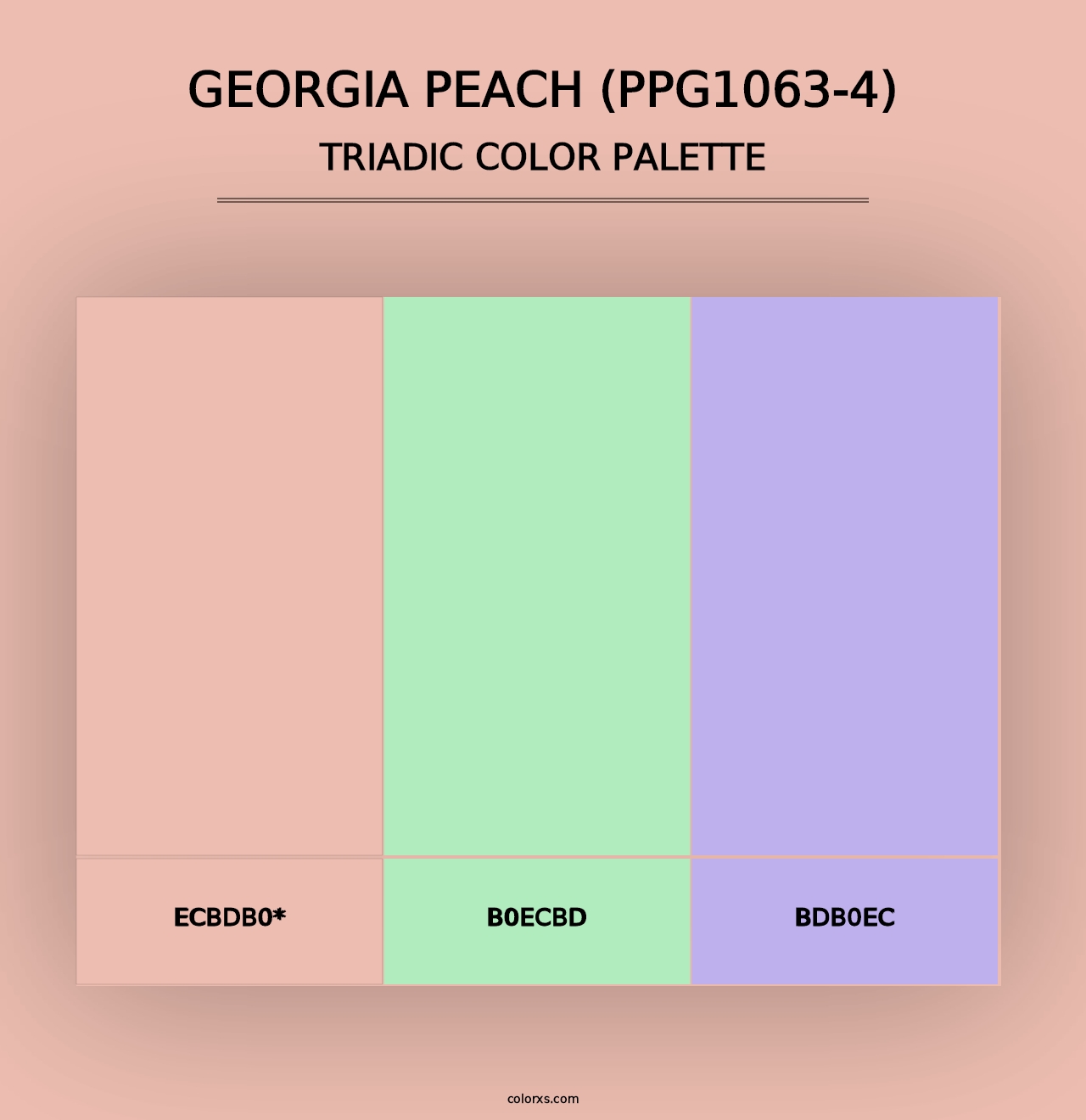 Georgia Peach (PPG1063-4) - Triadic Color Palette