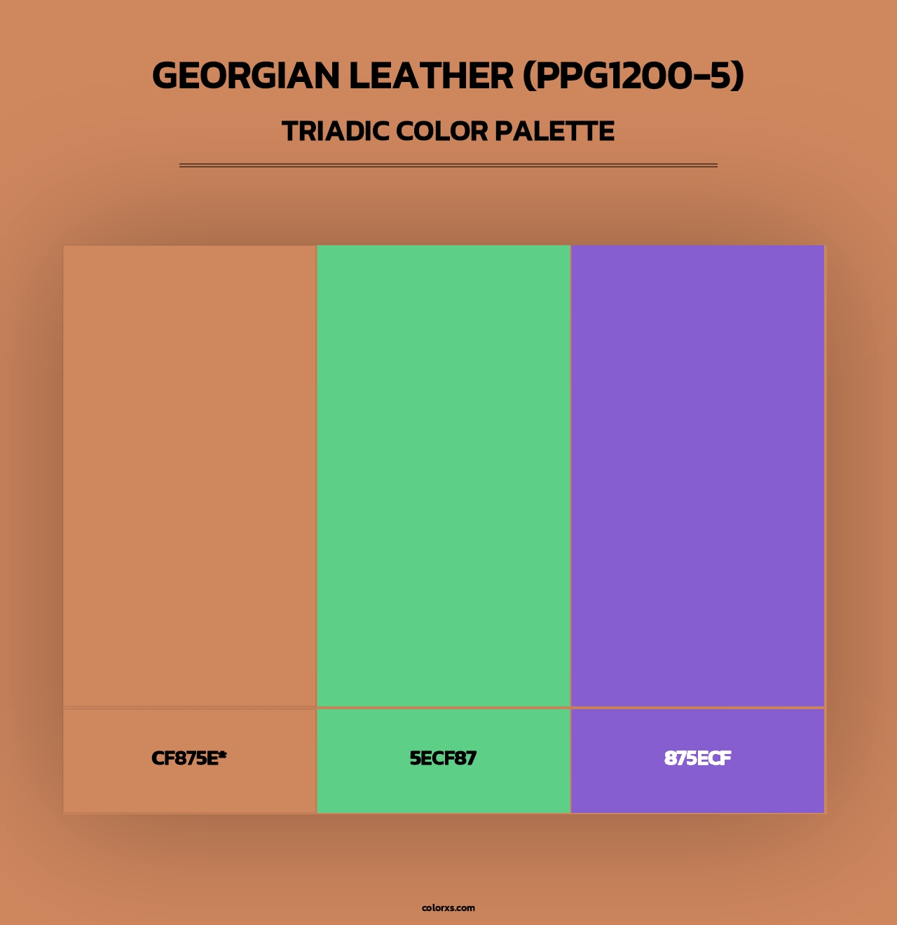 Georgian Leather (PPG1200-5) - Triadic Color Palette