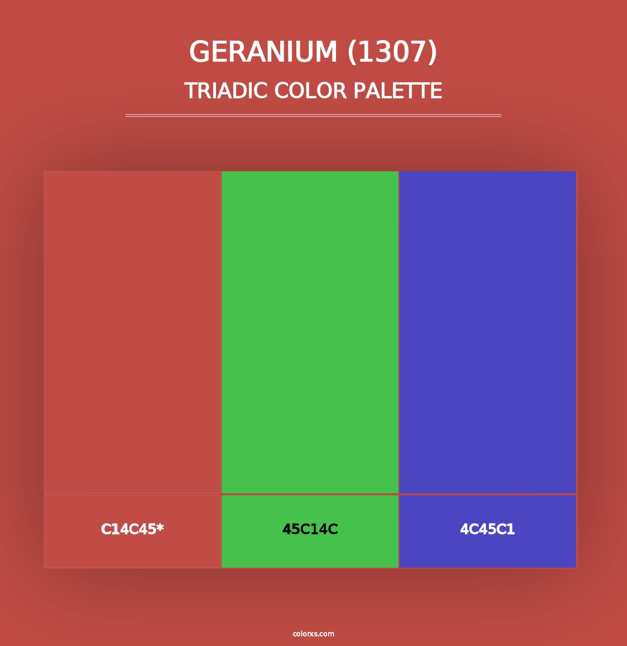 Geranium (1307) - Triadic Color Palette