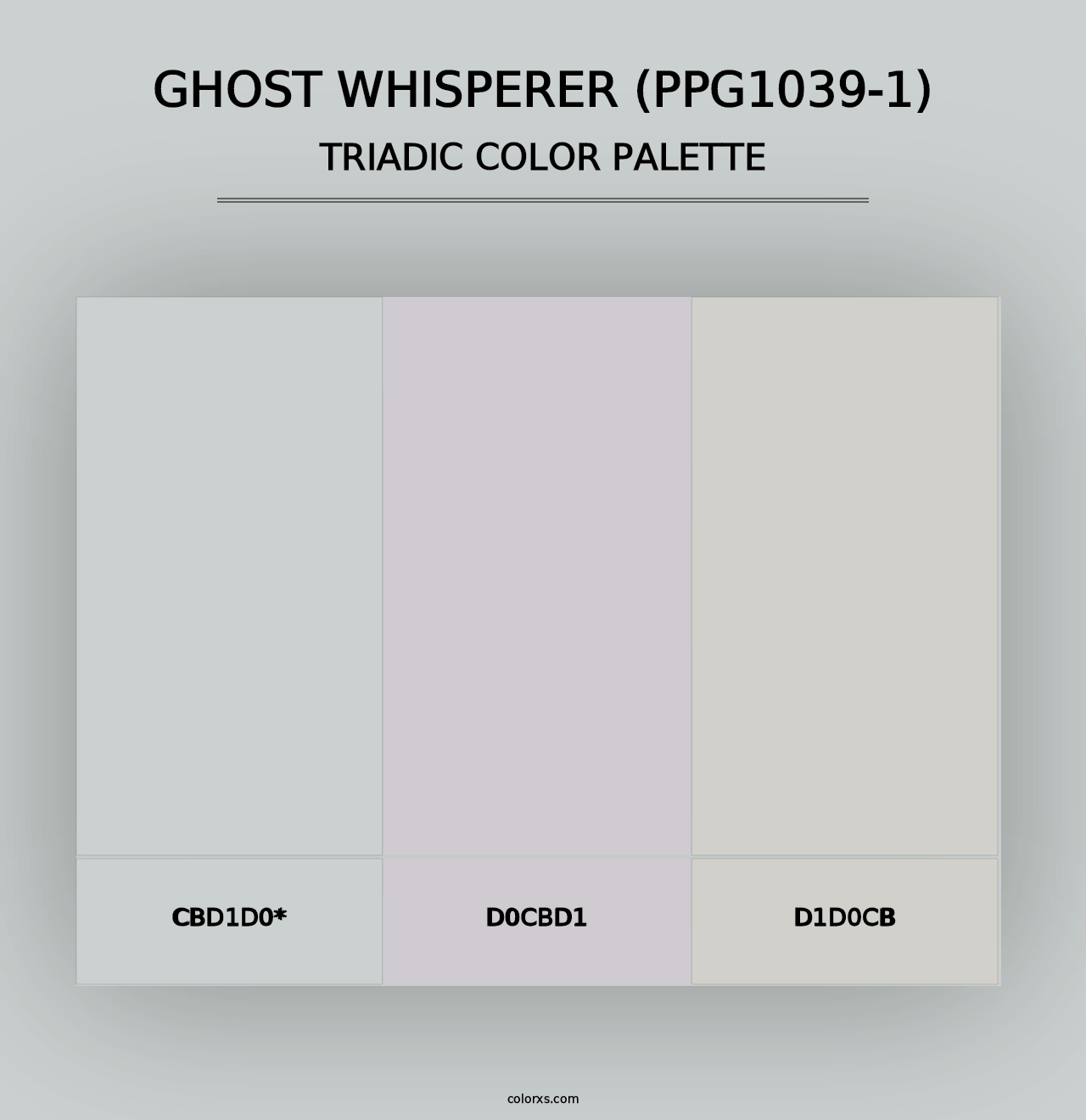 Ghost Whisperer (PPG1039-1) - Triadic Color Palette