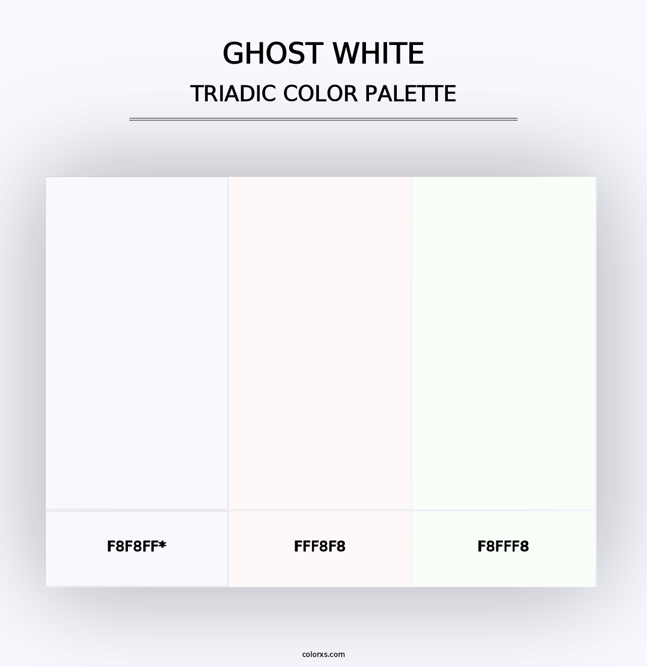 Ghost White - Triadic Color Palette