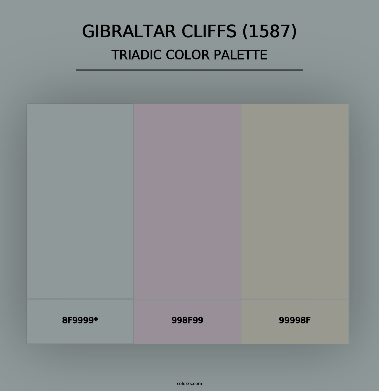 Gibraltar Cliffs (1587) - Triadic Color Palette