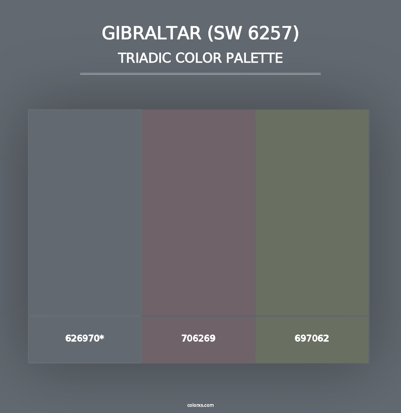 Gibraltar (SW 6257) - Triadic Color Palette