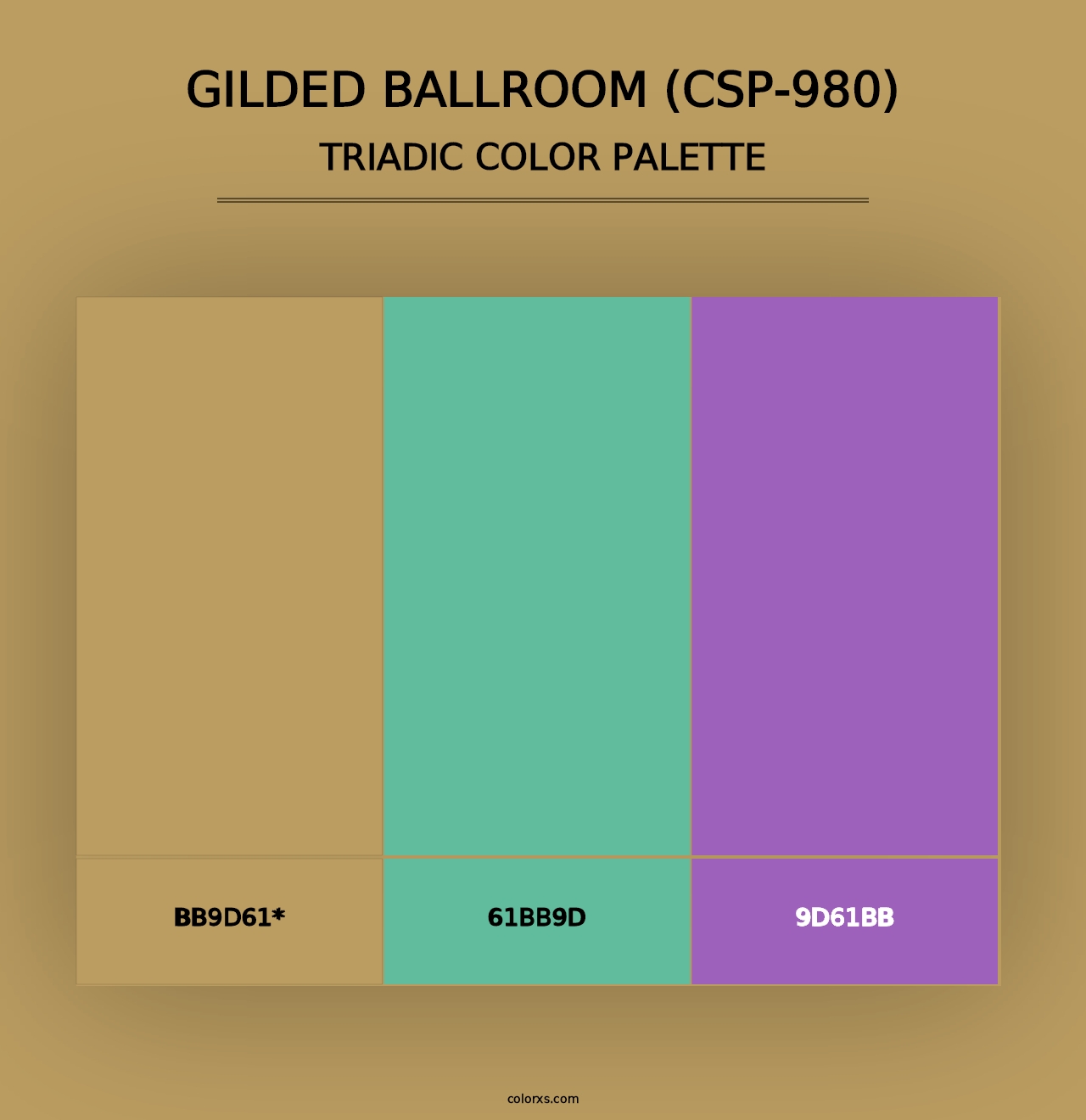 Gilded Ballroom (CSP-980) - Triadic Color Palette