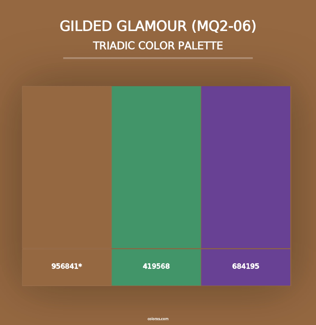 Gilded Glamour (MQ2-06) - Triadic Color Palette