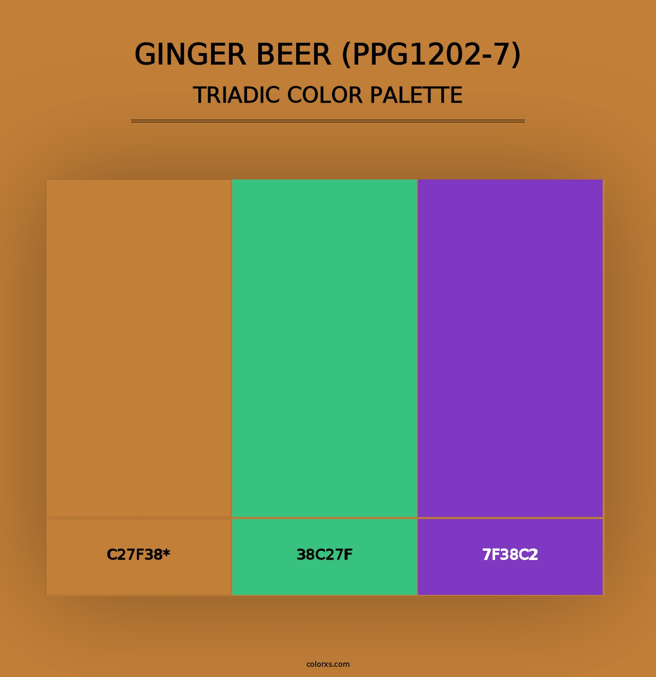 Ginger Beer (PPG1202-7) - Triadic Color Palette