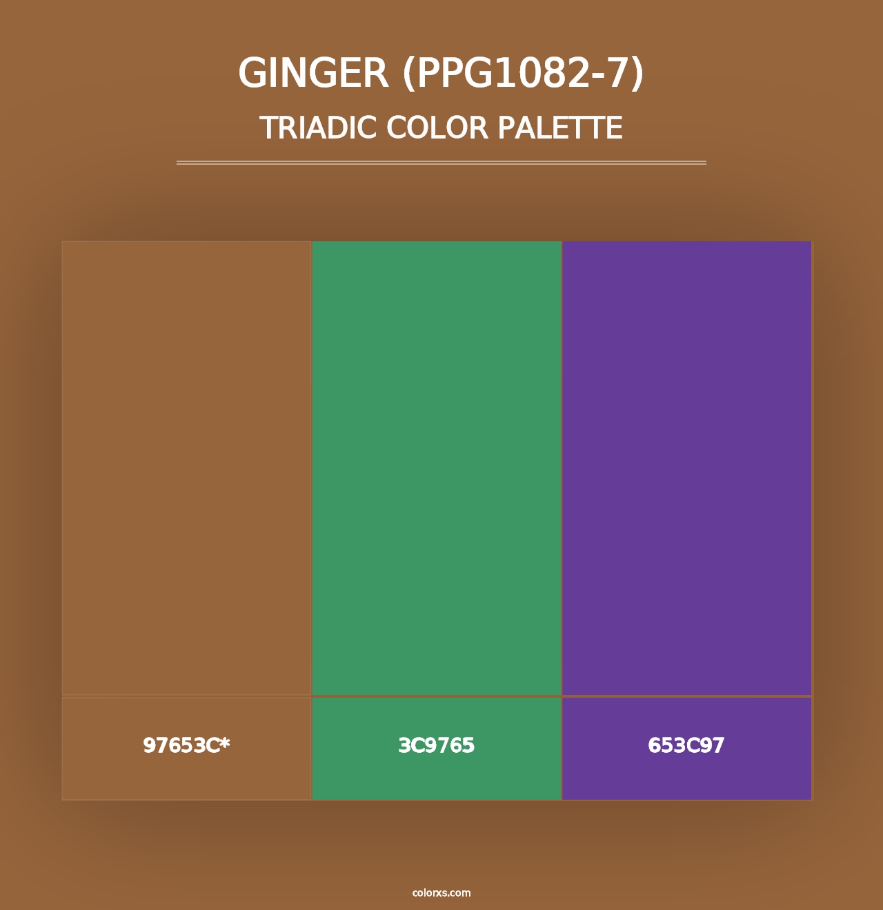 Ginger (PPG1082-7) - Triadic Color Palette