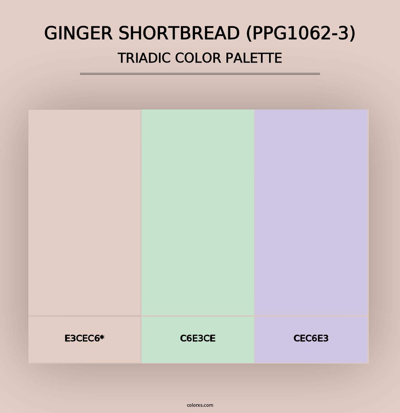 Ginger Shortbread (PPG1062-3) - Triadic Color Palette