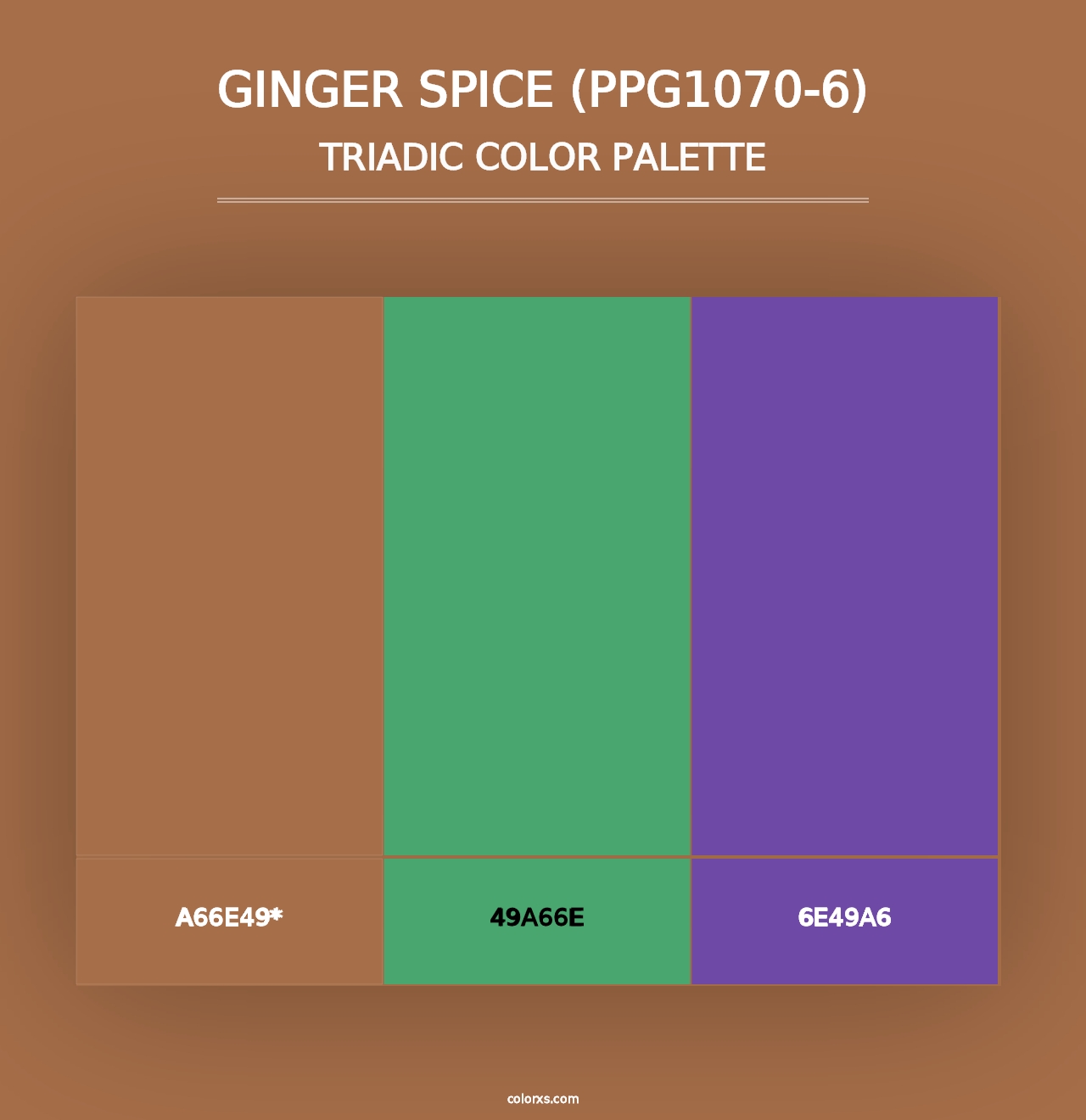 Ginger Spice (PPG1070-6) - Triadic Color Palette