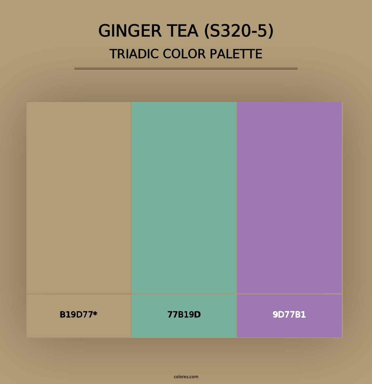 Ginger Tea (S320-5) - Triadic Color Palette