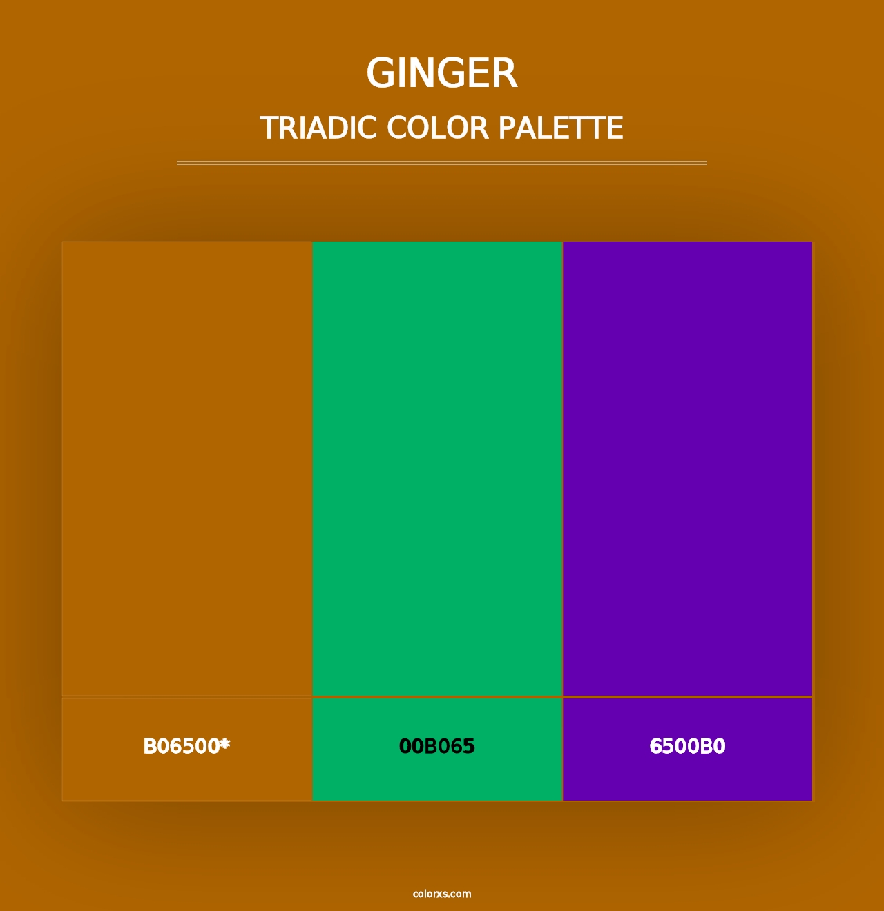 Ginger - Triadic Color Palette