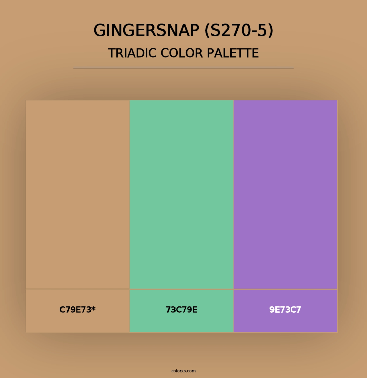 Gingersnap (S270-5) - Triadic Color Palette