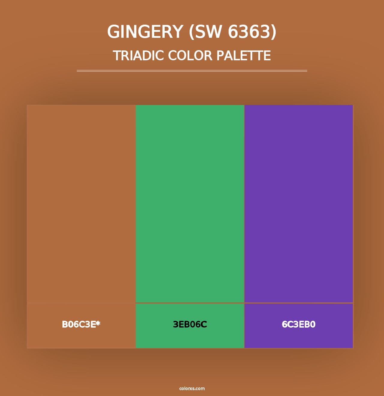 Gingery (SW 6363) - Triadic Color Palette