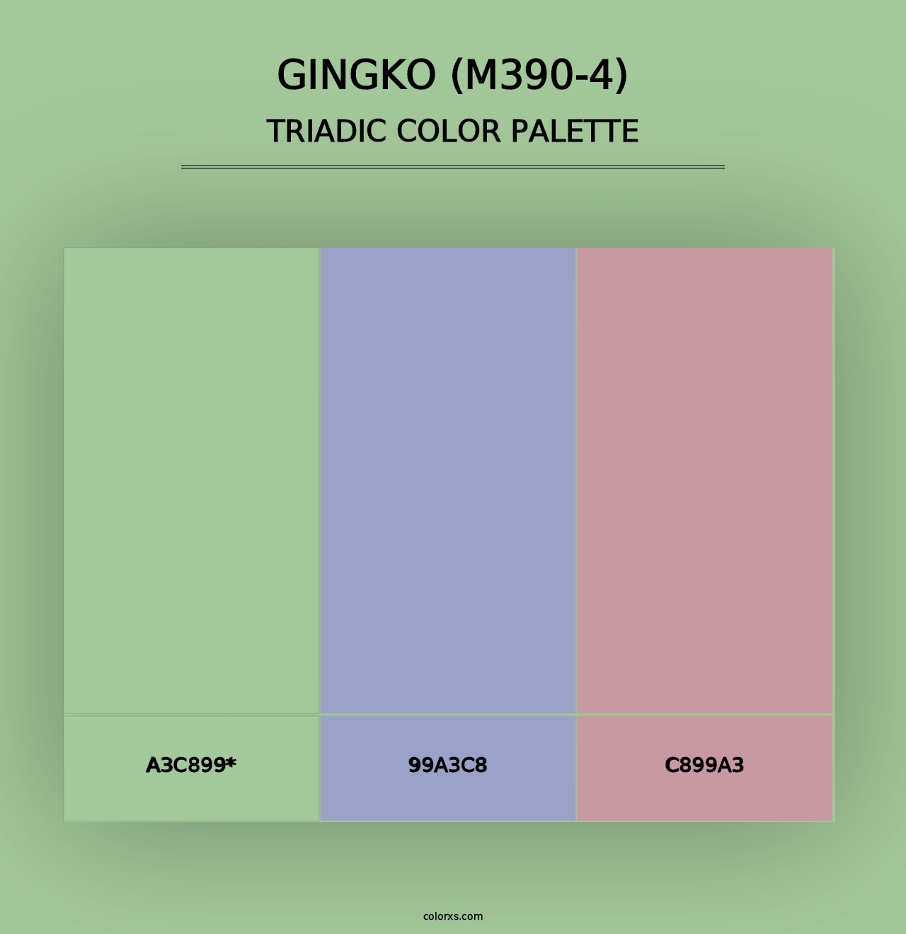 Gingko (M390-4) - Triadic Color Palette