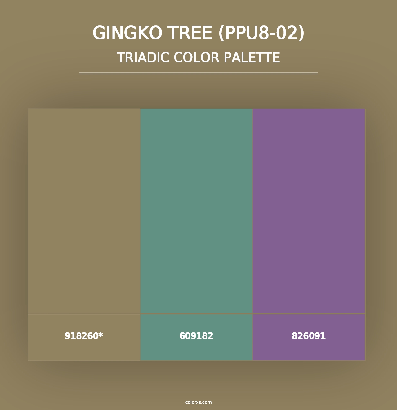 Gingko Tree (PPU8-02) - Triadic Color Palette