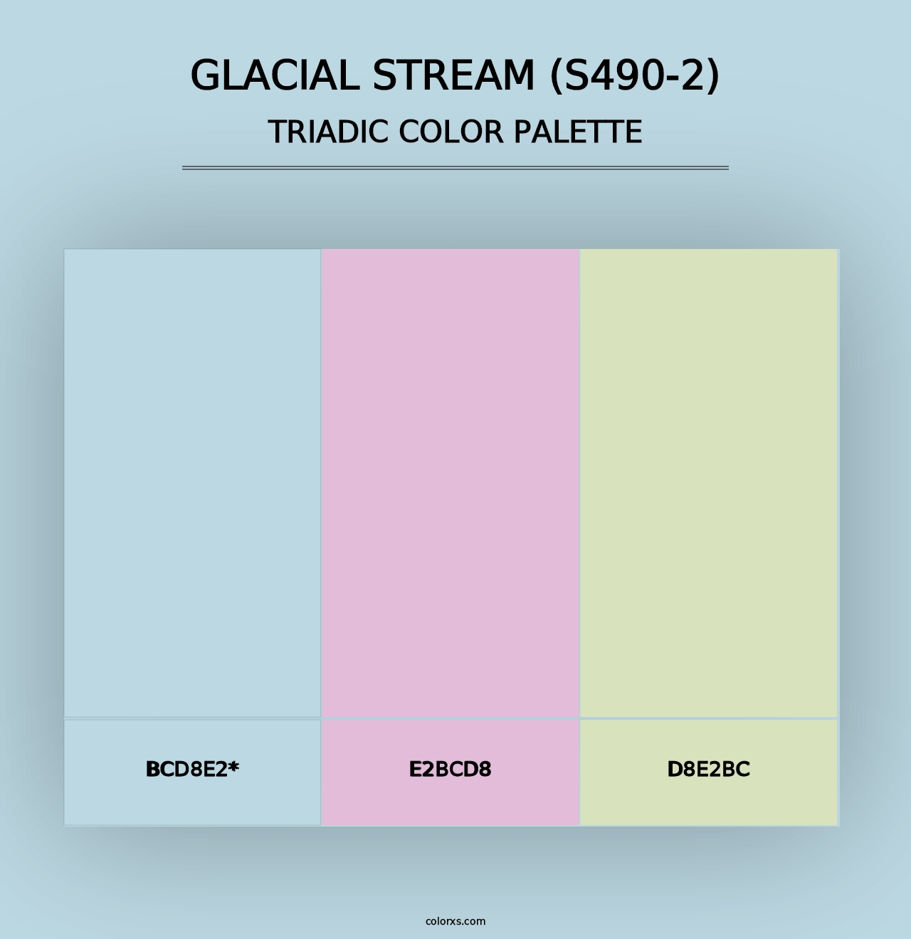 Glacial Stream (S490-2) - Triadic Color Palette