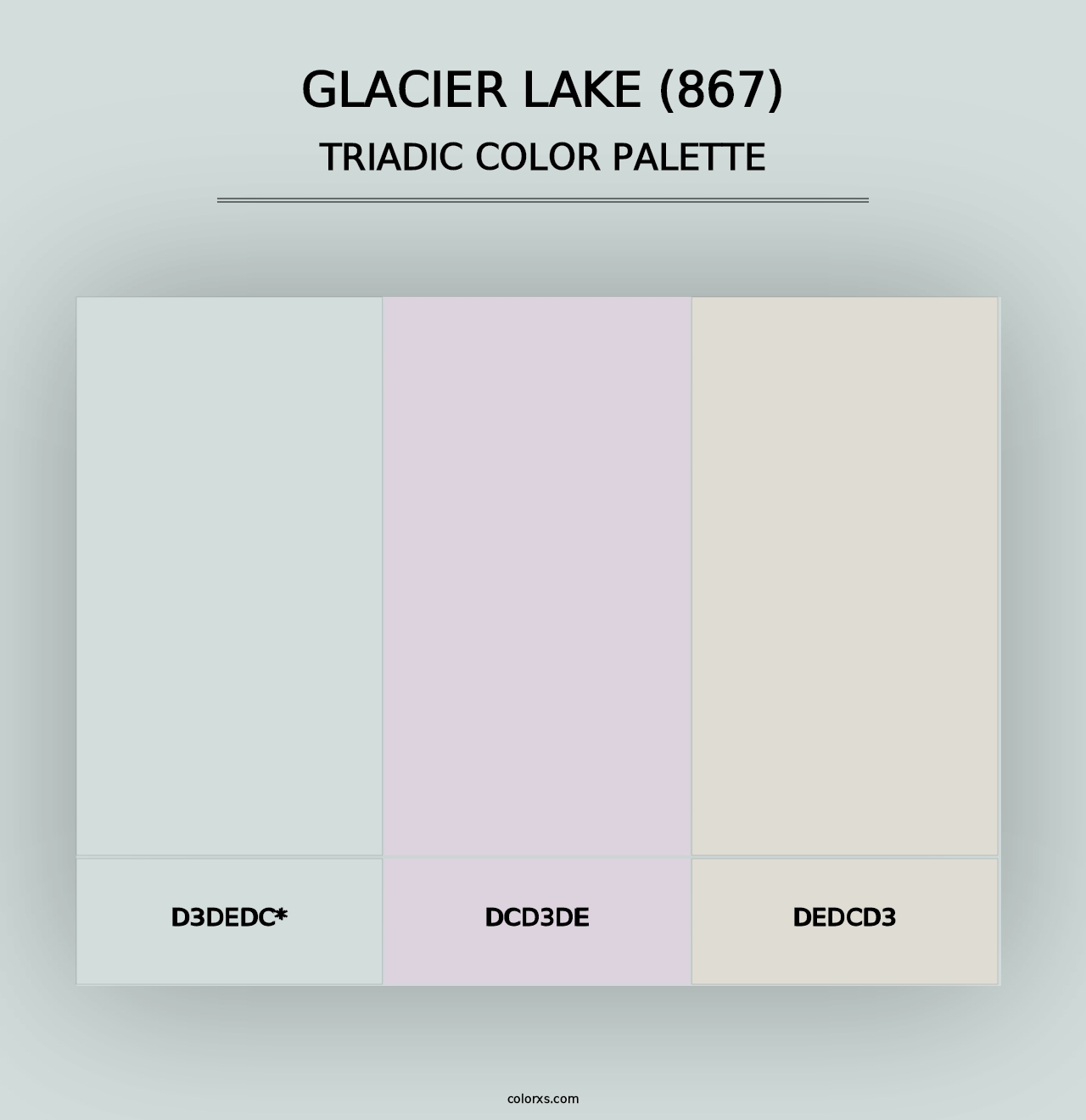 Glacier Lake (867) - Triadic Color Palette