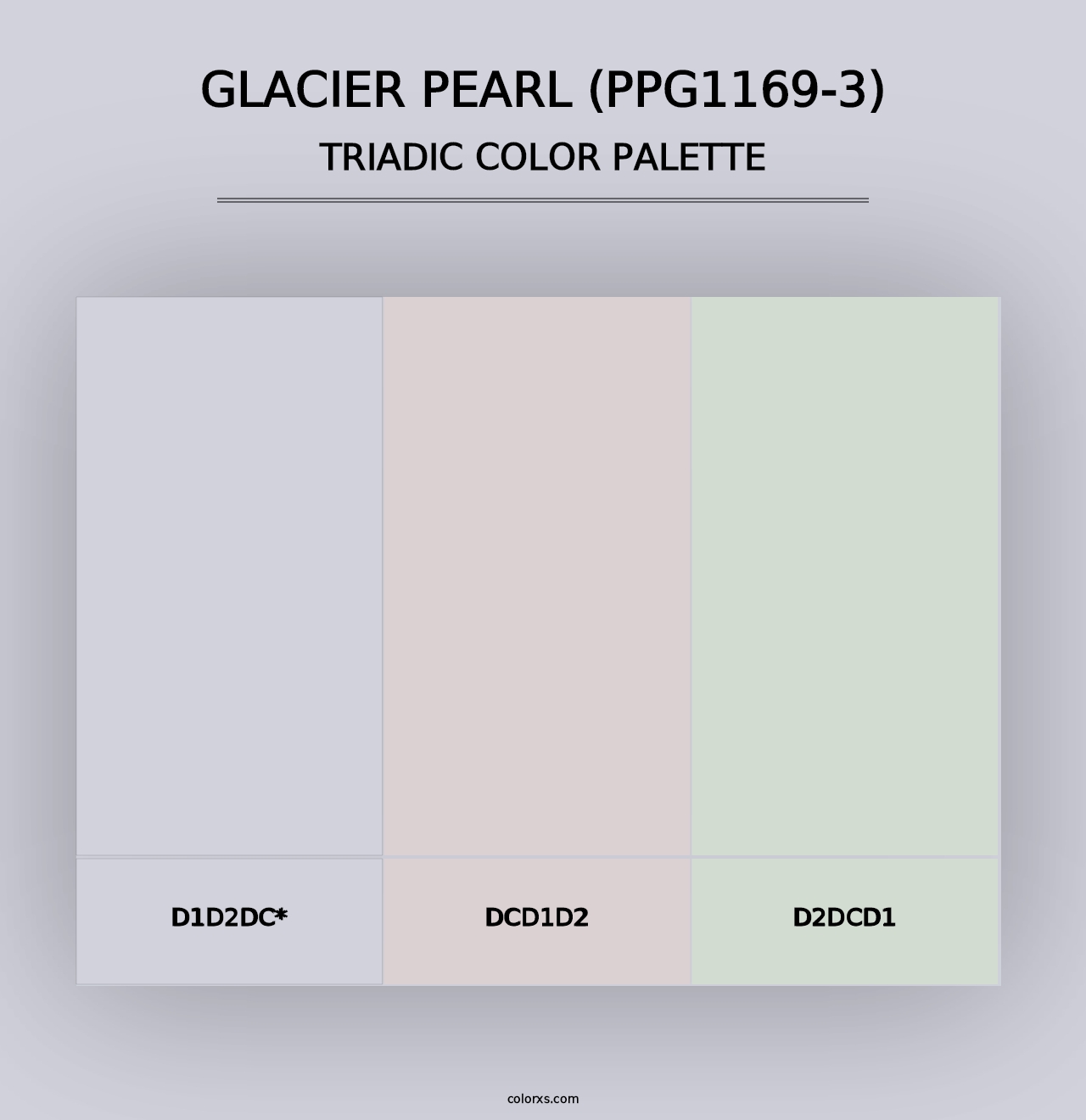 Glacier Pearl (PPG1169-3) - Triadic Color Palette