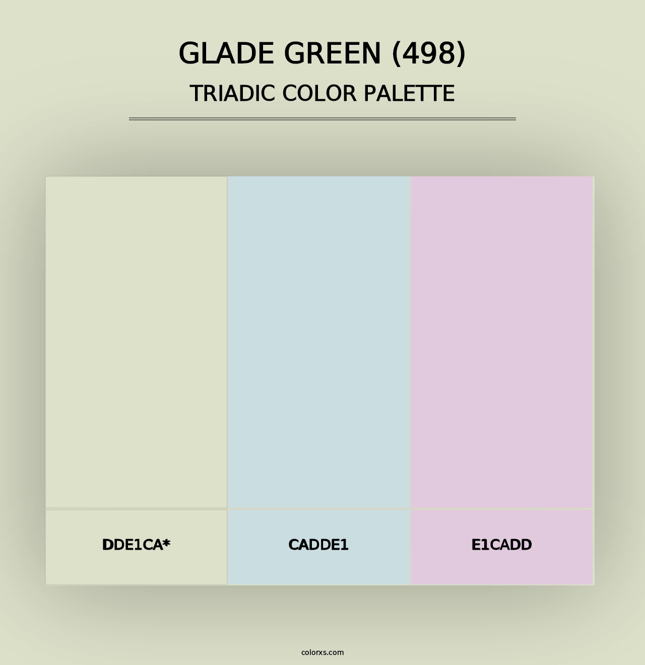 Glade Green (498) - Triadic Color Palette