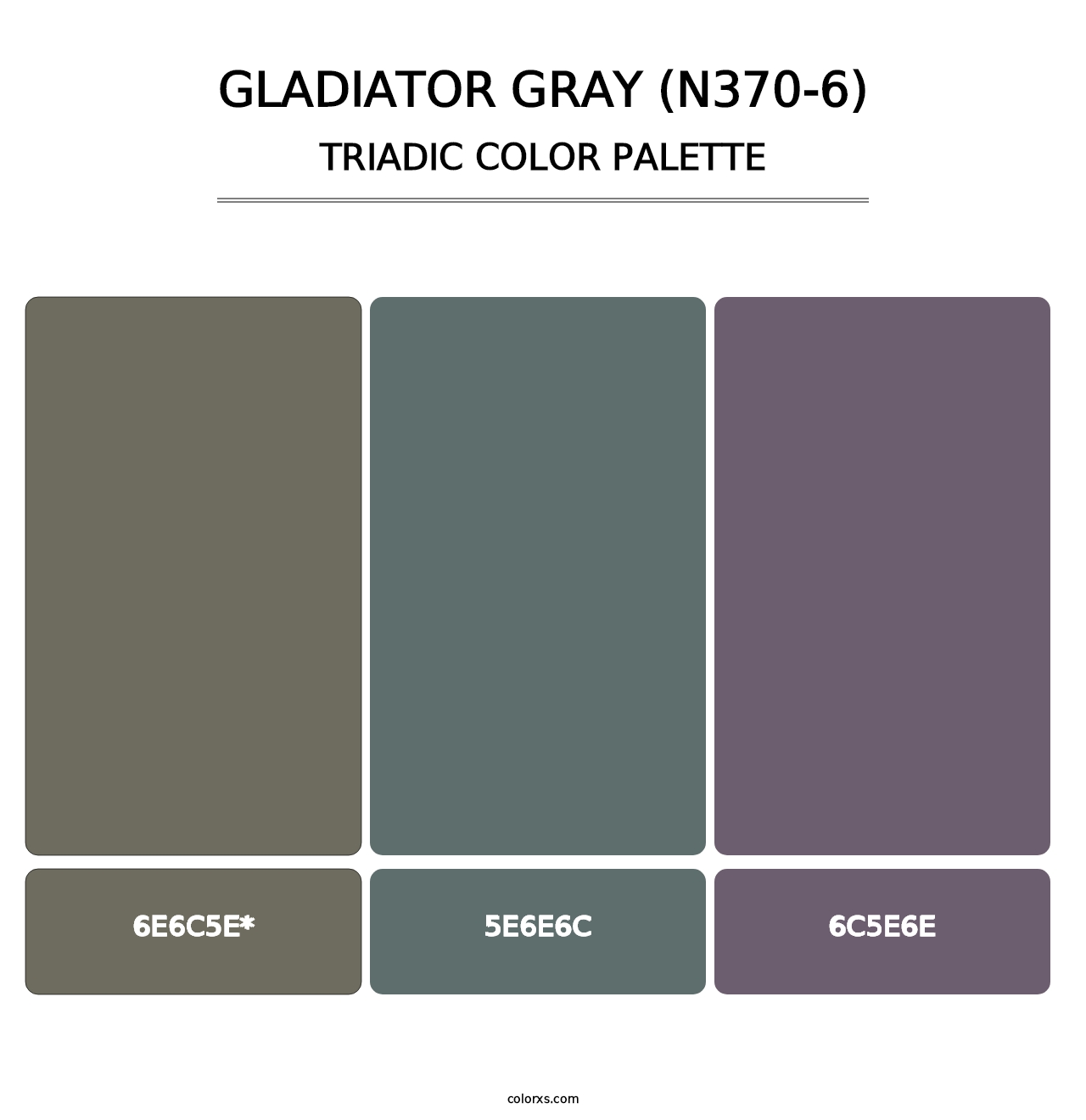 Gladiator Gray (N370-6) - Triadic Color Palette