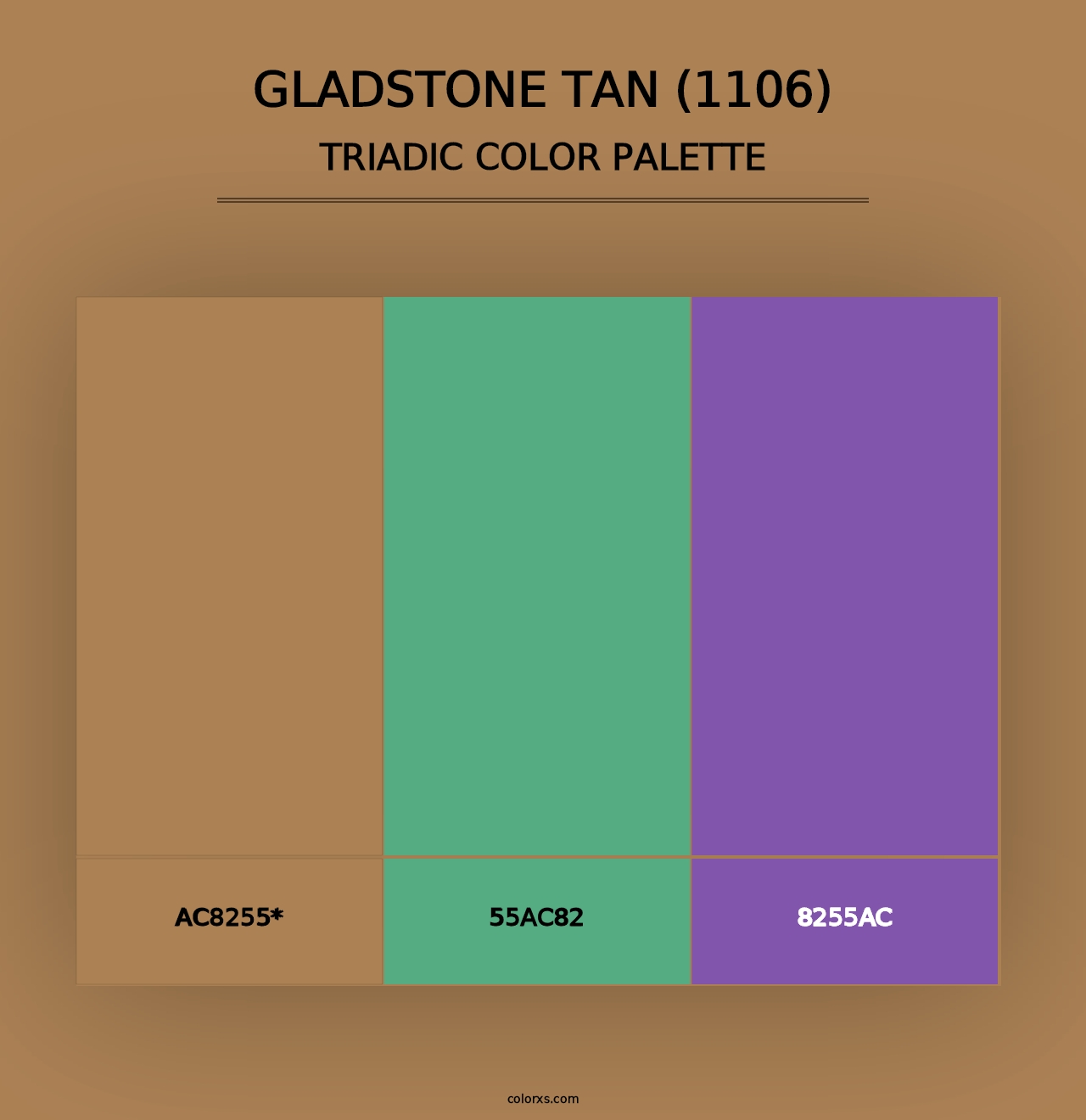 Gladstone Tan (1106) - Triadic Color Palette