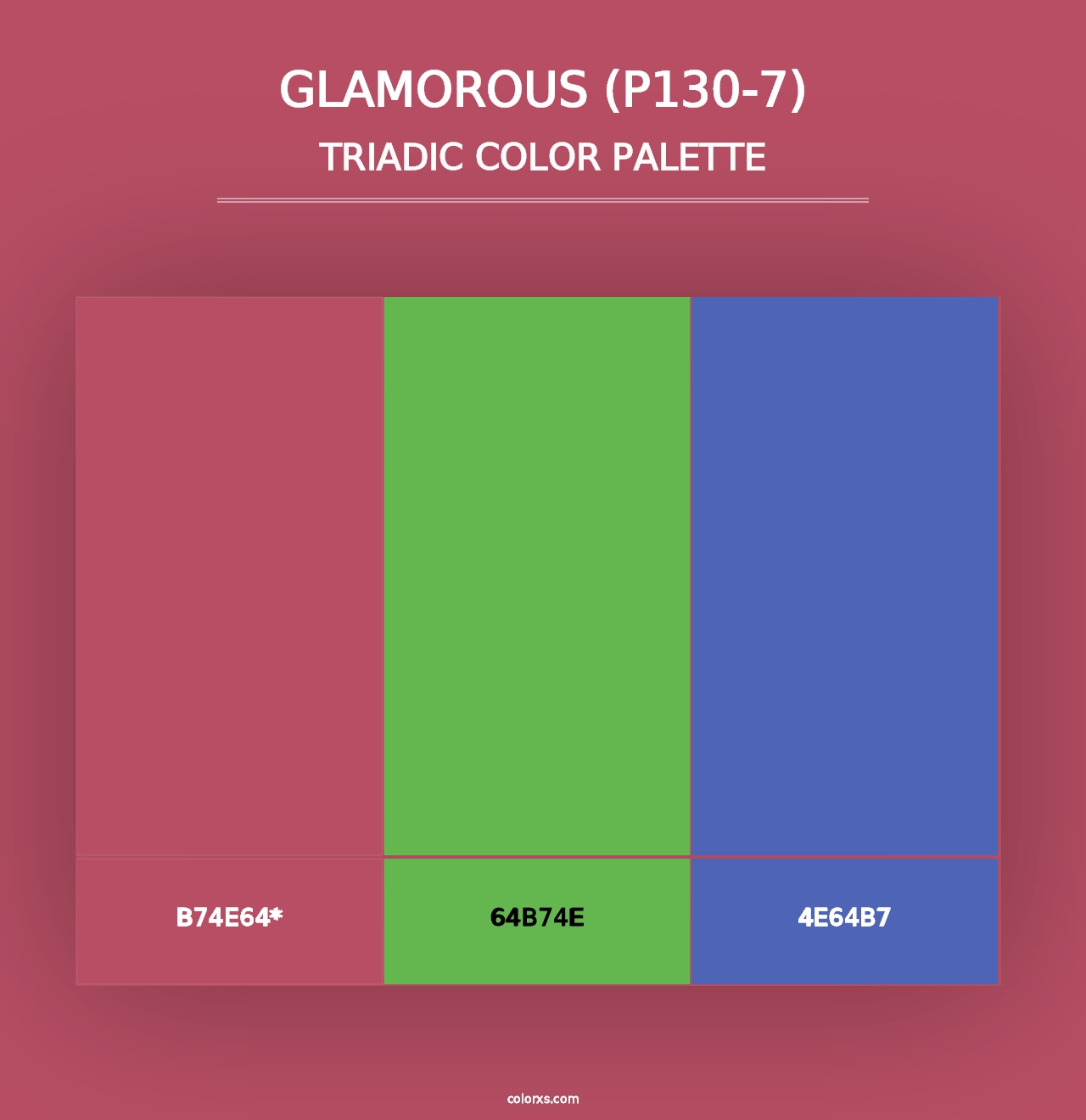 Glamorous (P130-7) - Triadic Color Palette