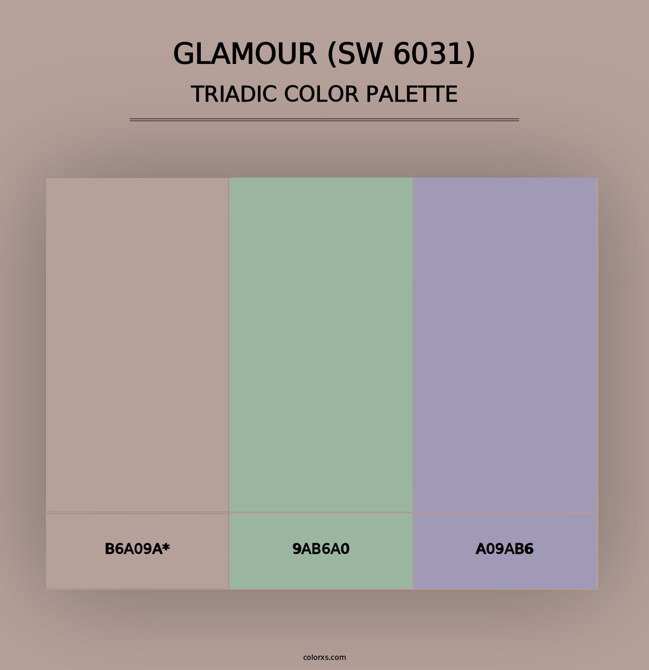 Glamour (SW 6031) - Triadic Color Palette