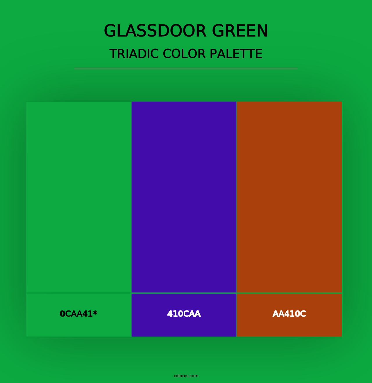 Glassdoor Green - Triadic Color Palette