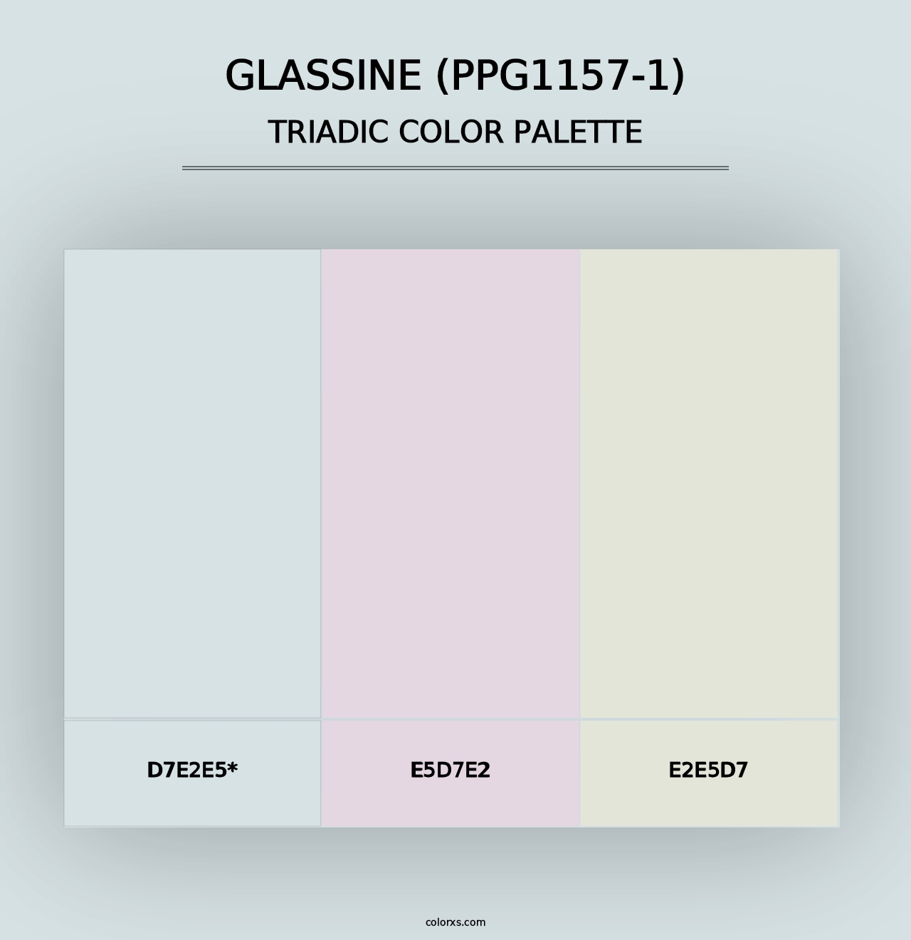 Glassine (PPG1157-1) - Triadic Color Palette