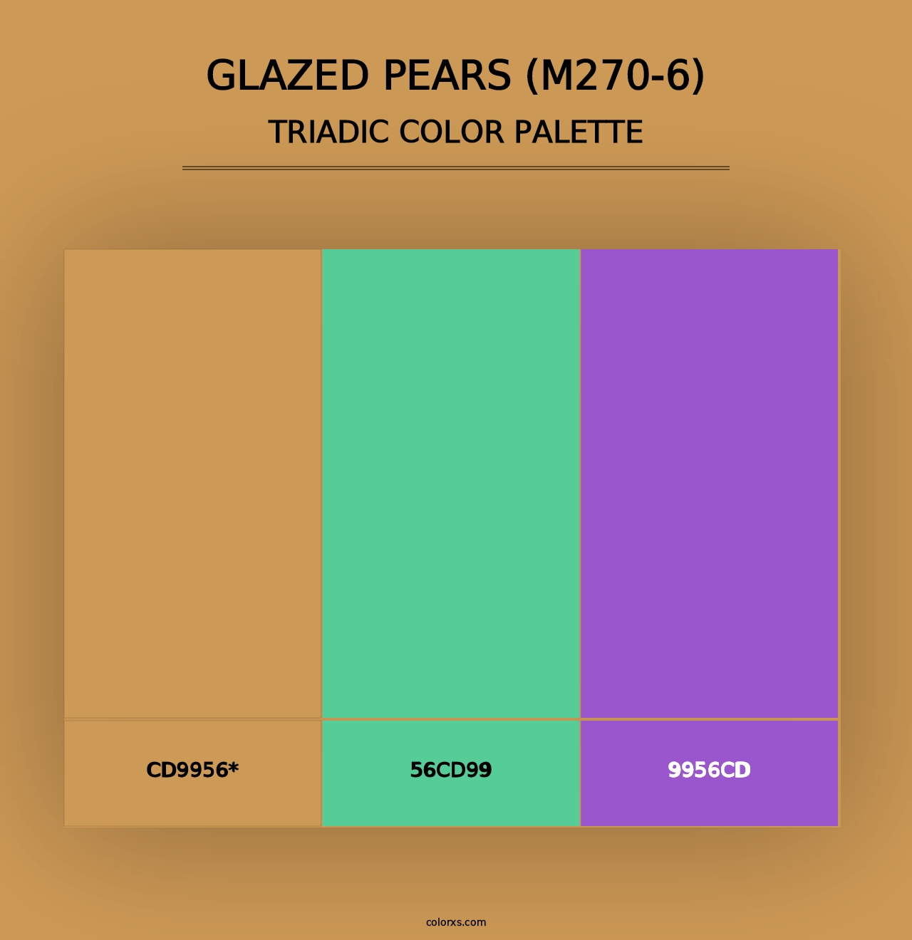 Glazed Pears (M270-6) - Triadic Color Palette