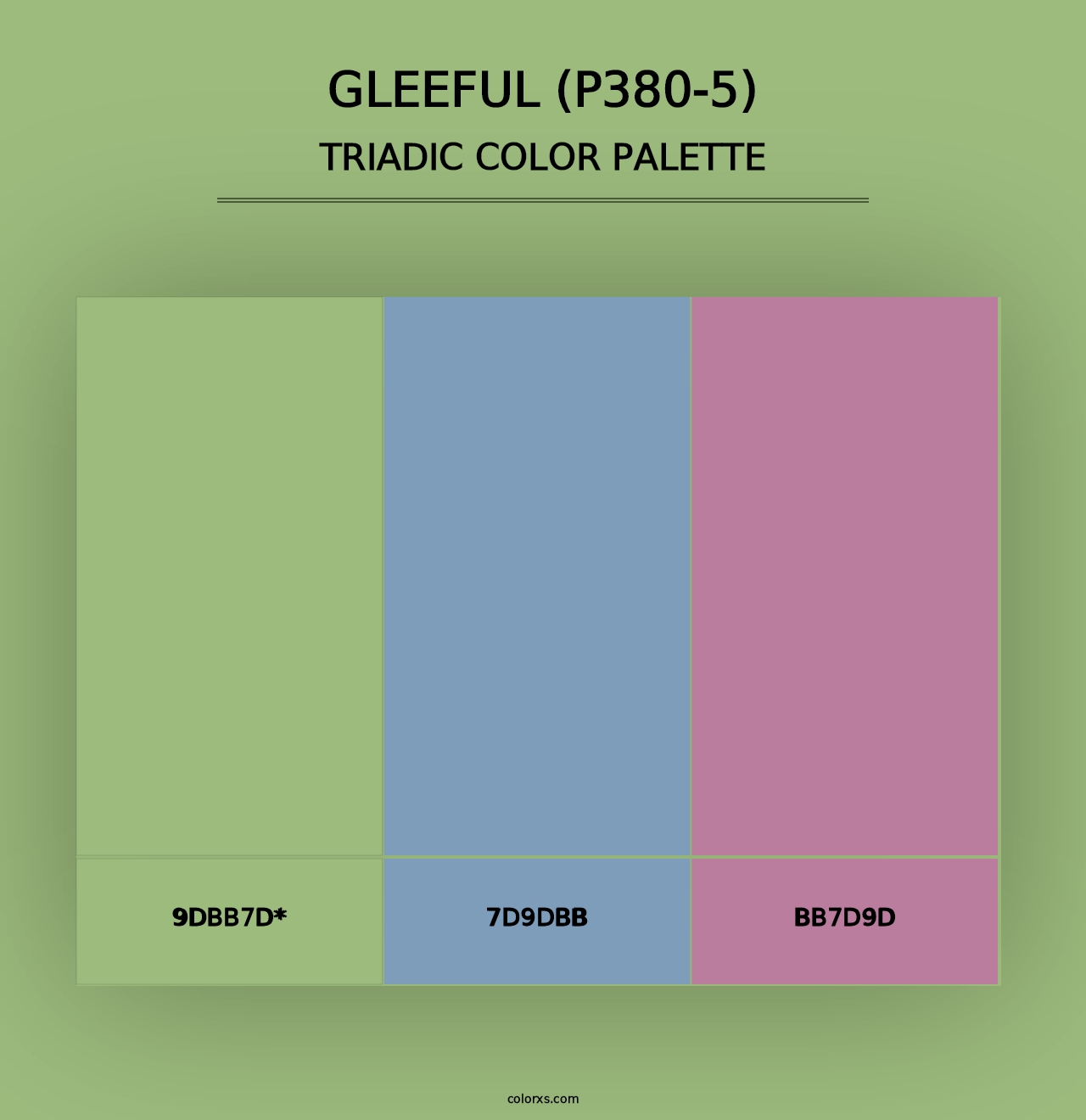 Gleeful (P380-5) - Triadic Color Palette