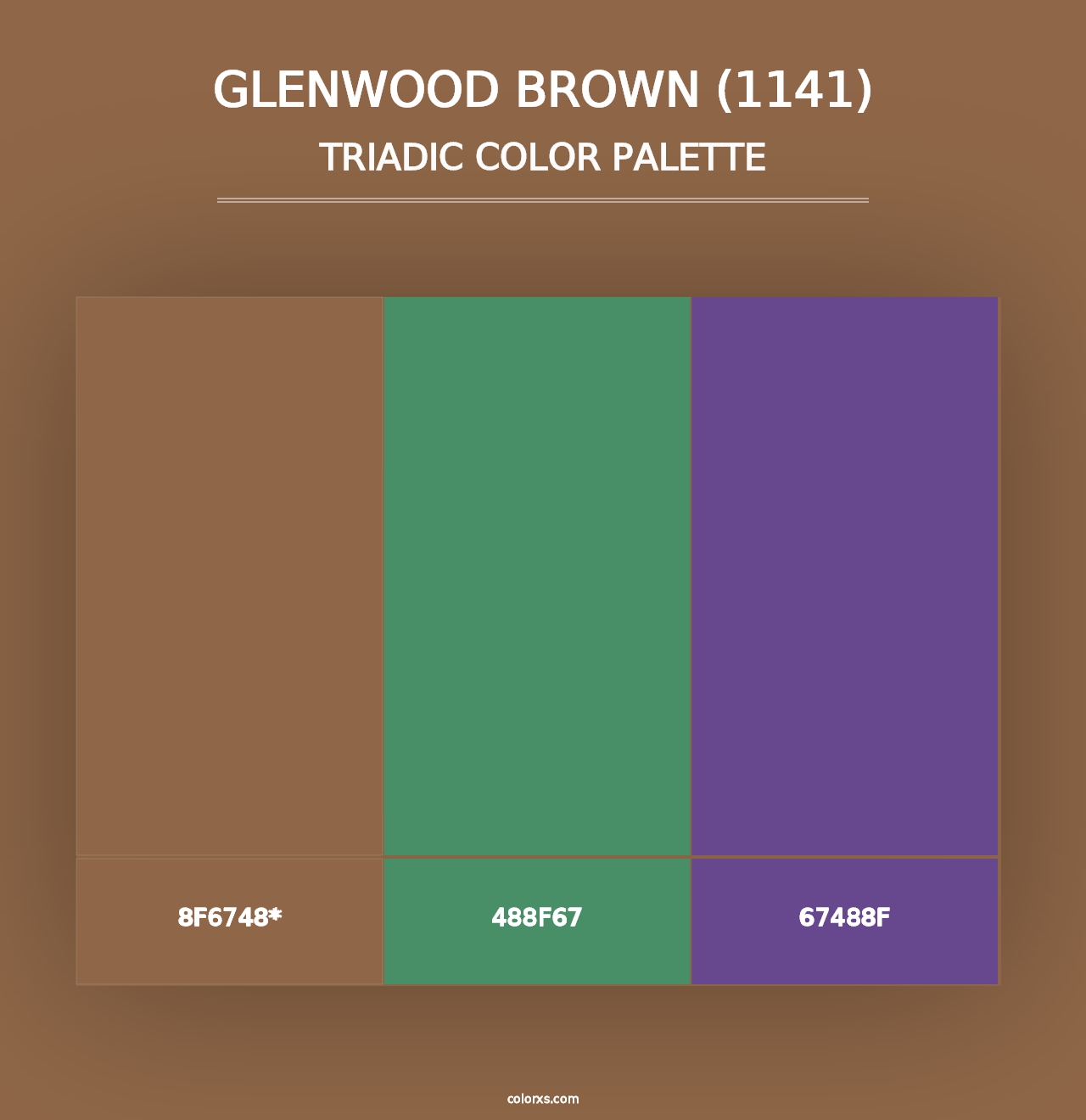 Glenwood Brown (1141) - Triadic Color Palette